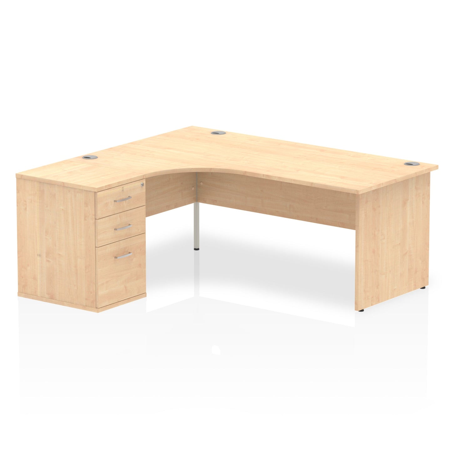 Impulse Panel End Crescent Desk Workstation