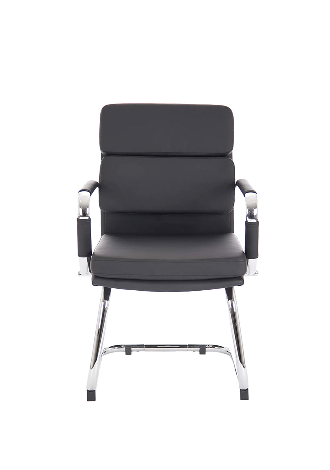 Advocate Medium Back Leather Visitor Office Chair with Arms