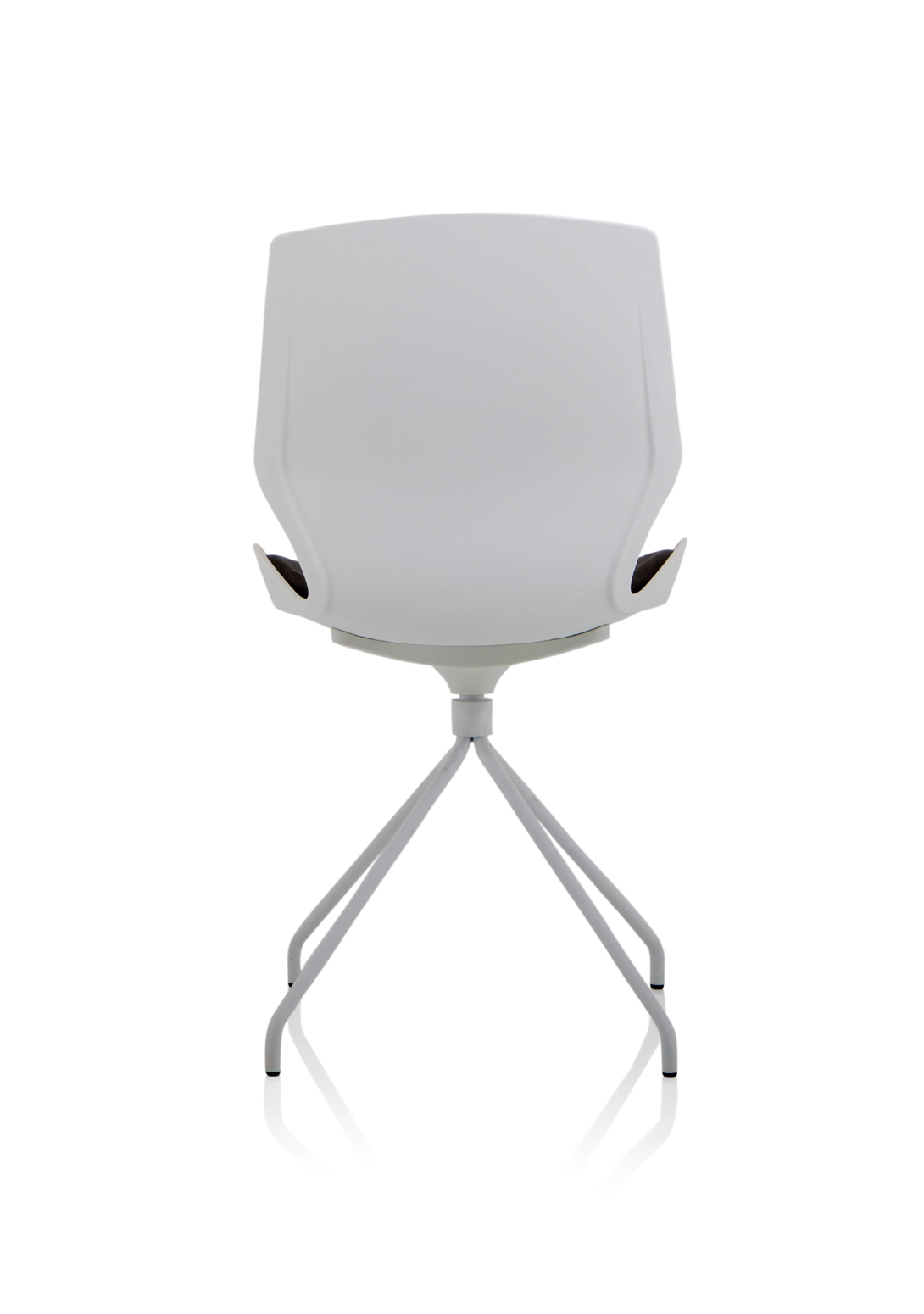 Florence Spindle White Frame Fabric Seat Visitor Chair