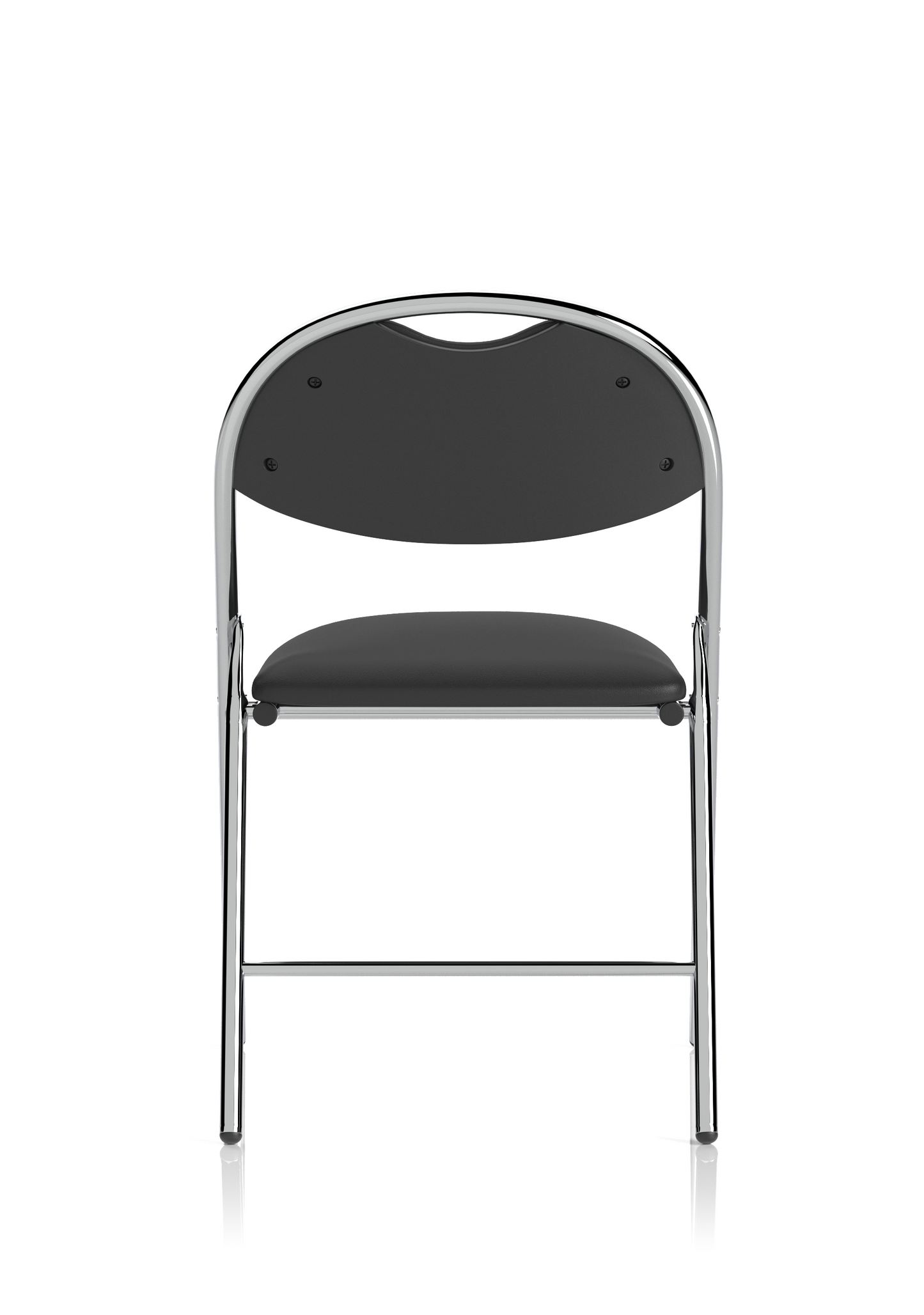 Milan High Back Black Vinyl Chrome Frame Folding Visitor Chair