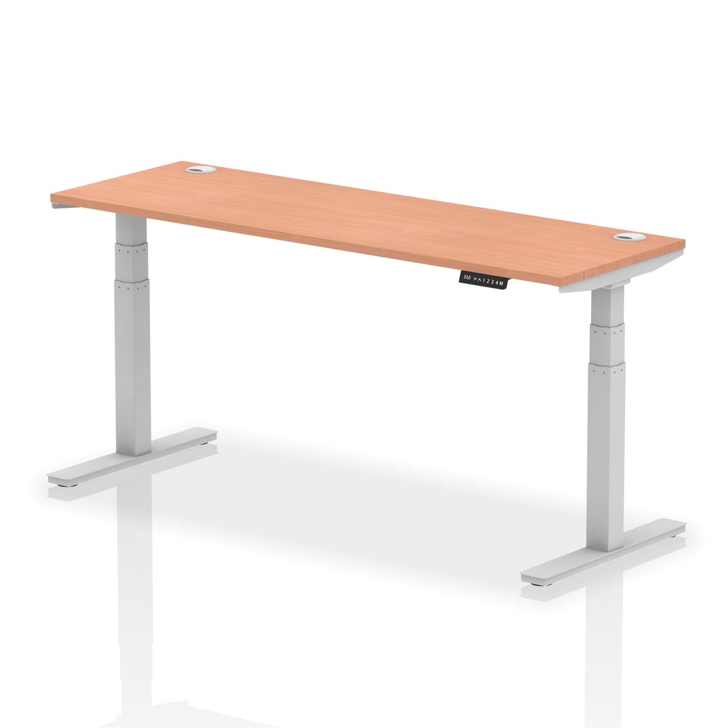 Air Height Adjustable Slimline Desk With Cable Ports