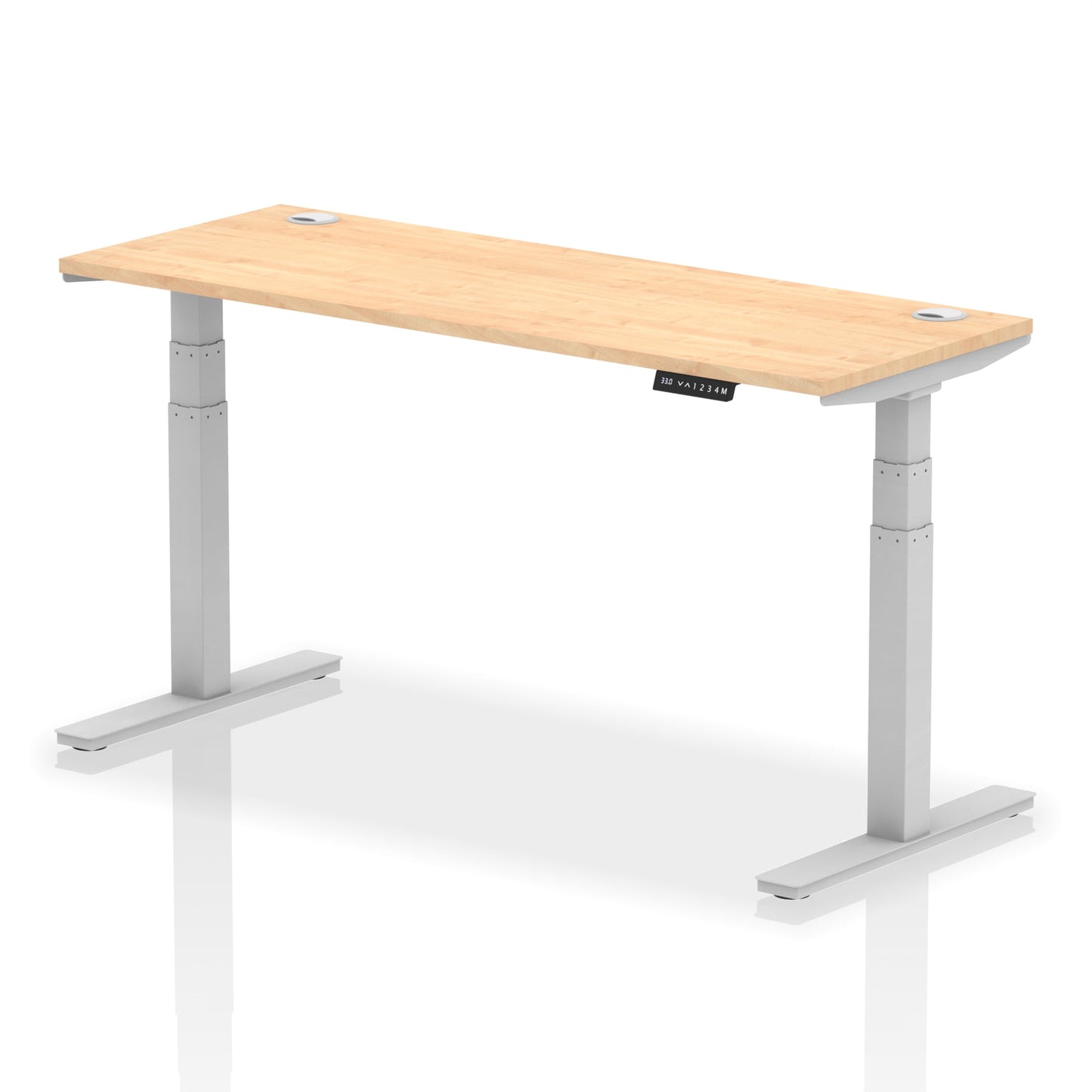 Air Height Adjustable Slimline Desk With Cable Ports