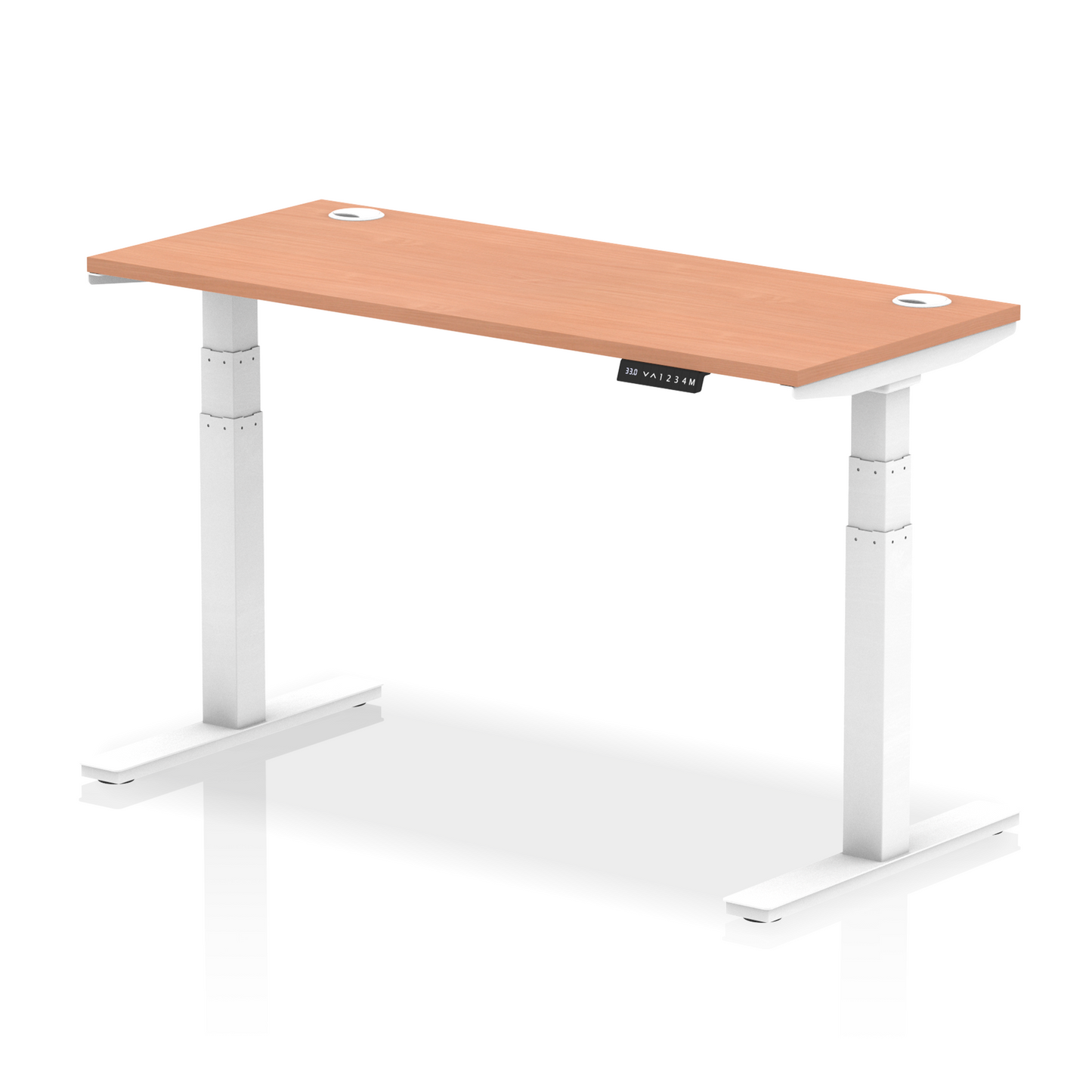 Air Height Adjustable Slimline Desk With Cable Ports