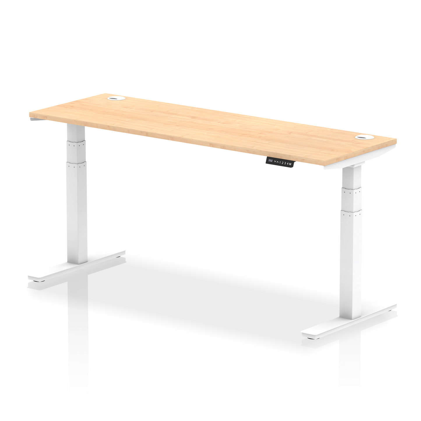 Air Height Adjustable Slimline Desk With Cable Ports