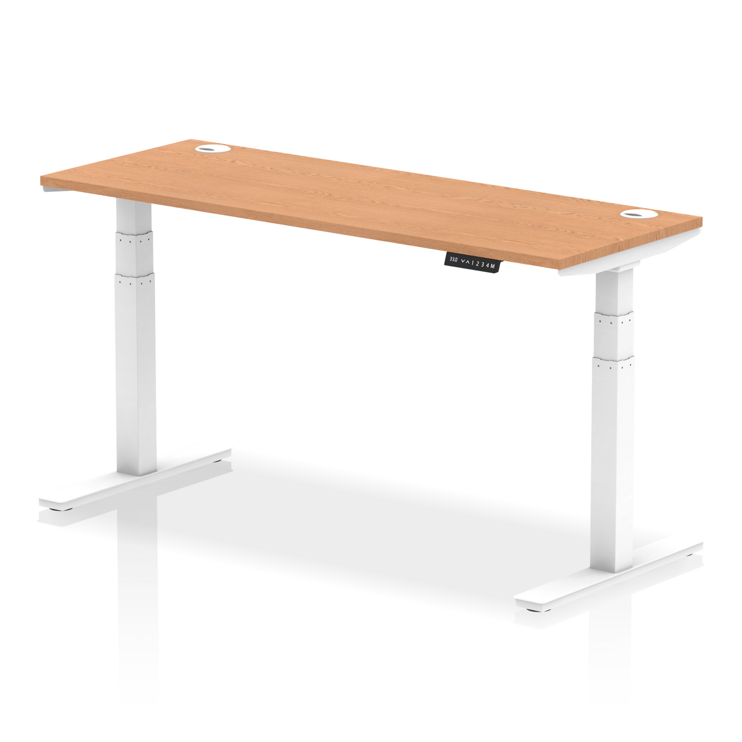 Air Height Adjustable Slimline Desk With Cable Ports