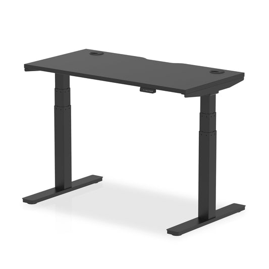 Air Height Adjustable Black Series Slimline Desk with Cable Ports