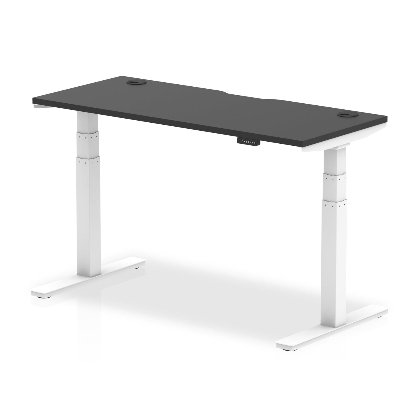 Air Height Adjustable Black Series Slimline Desk with Cable Ports