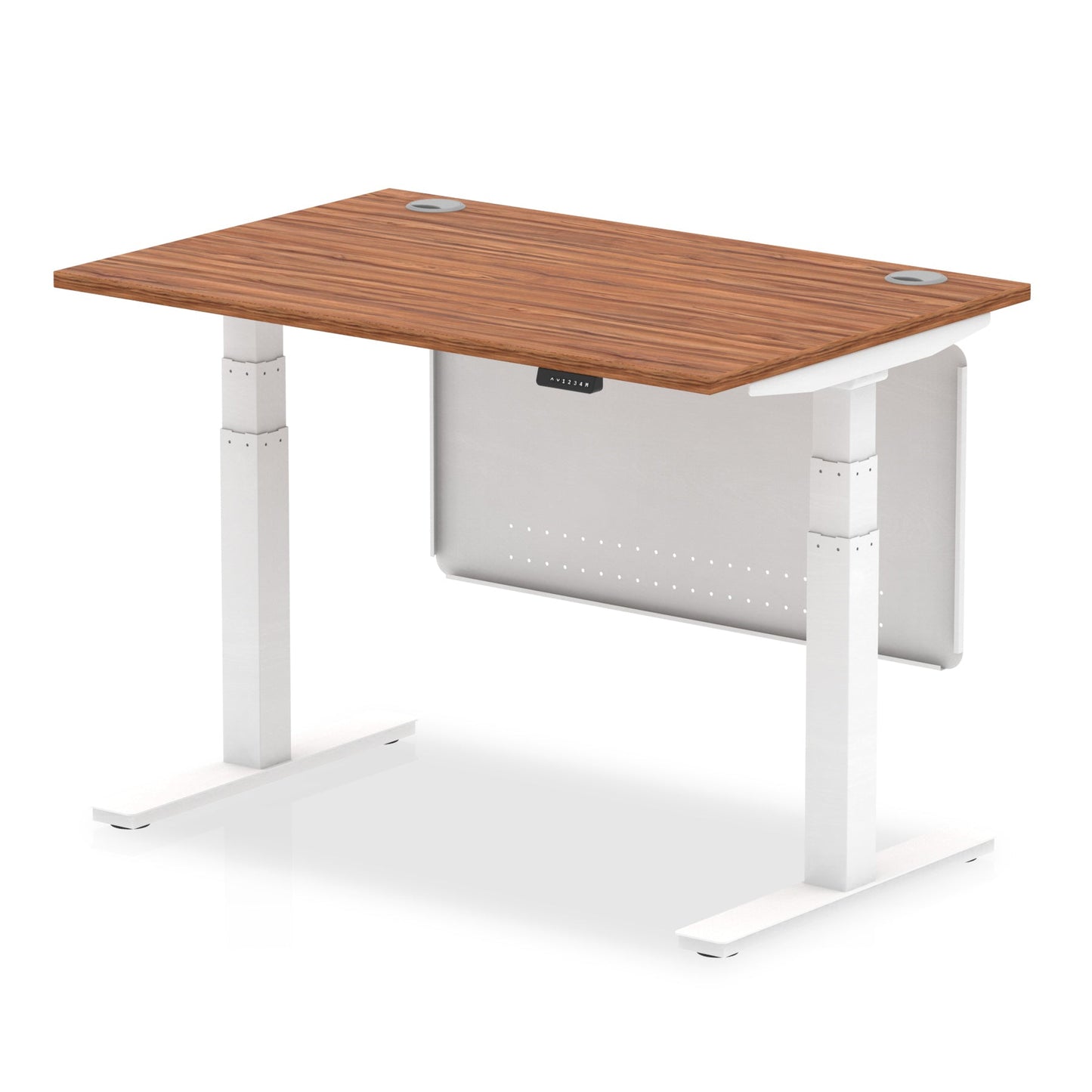 Air Height Adjustable Desk With Cable Ports With Steel Modesty Panel