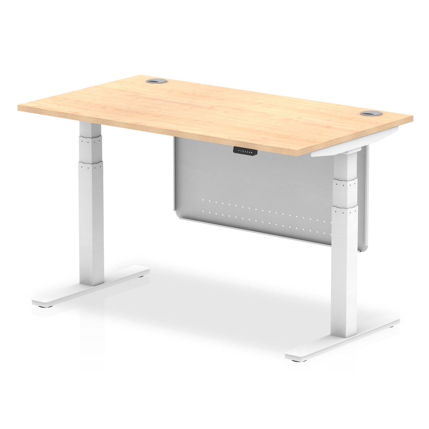 Air Height Adjustable Desk without Cable Ports with Steel Modesty Panel