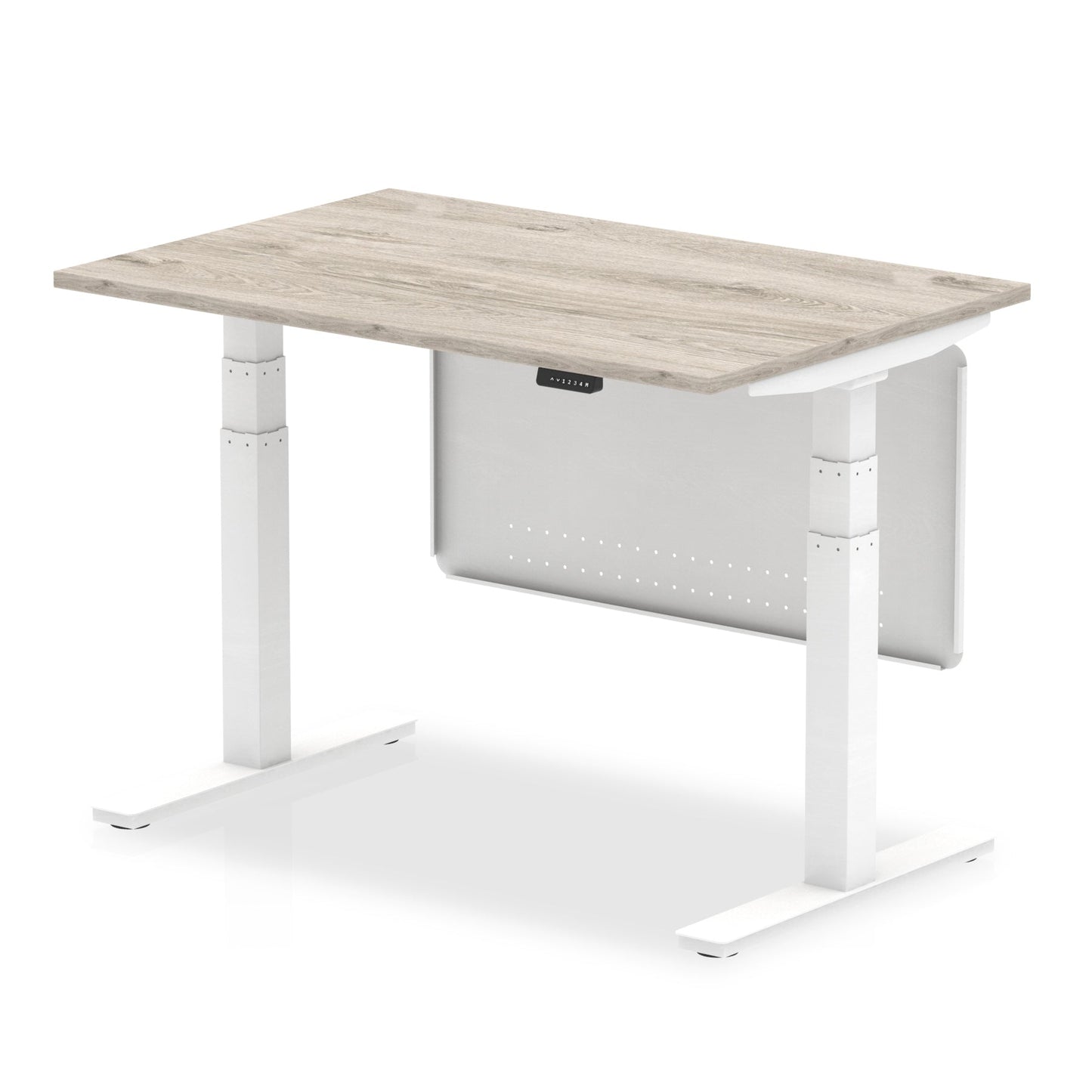 Air Height Adjustable Desk without Cable Ports with Steel Modesty Panel