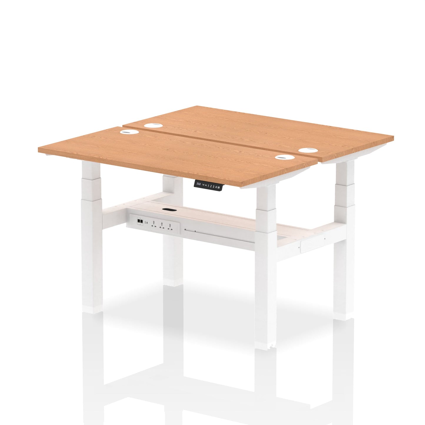 Air Back-to-Back Slimline Height Adjustable Bench Desk - 2 Person