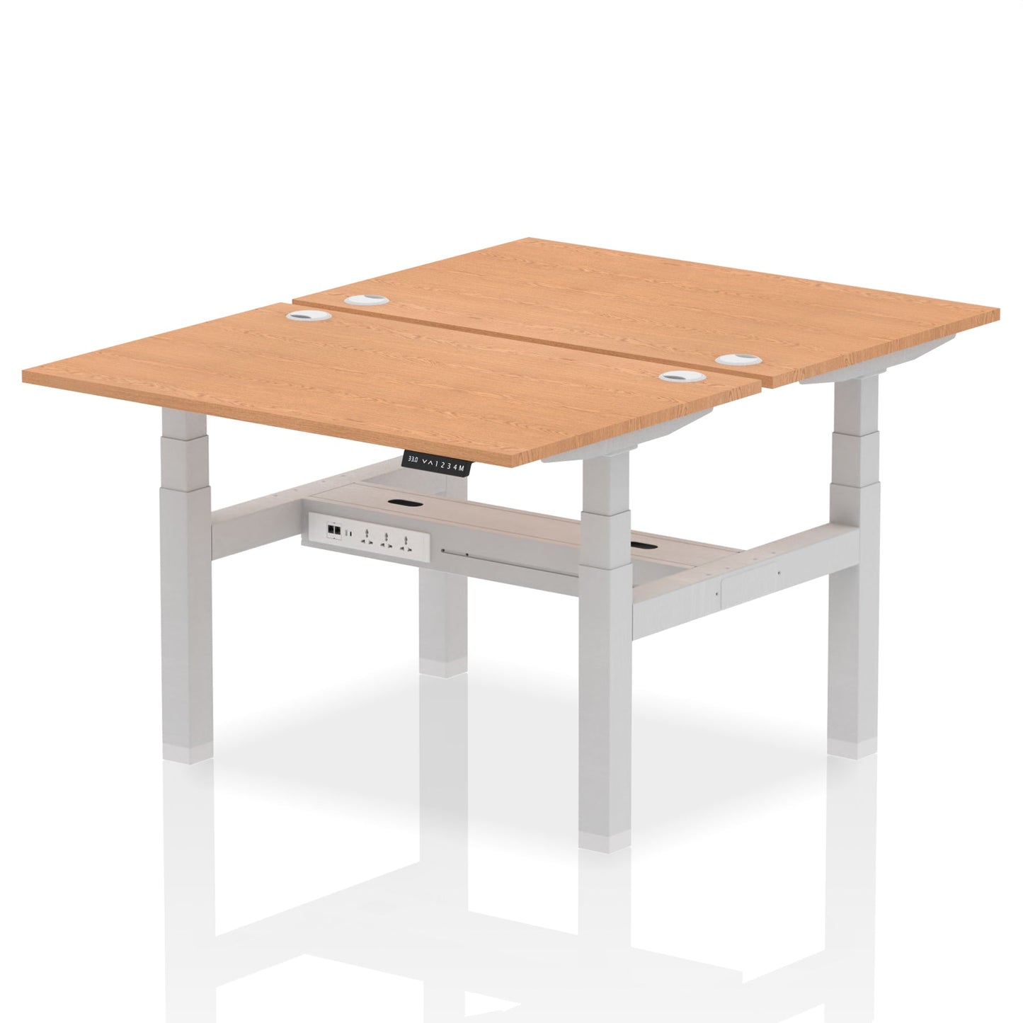 Air Back-to-Back Height Adjustable Bench Desk - 2 Person