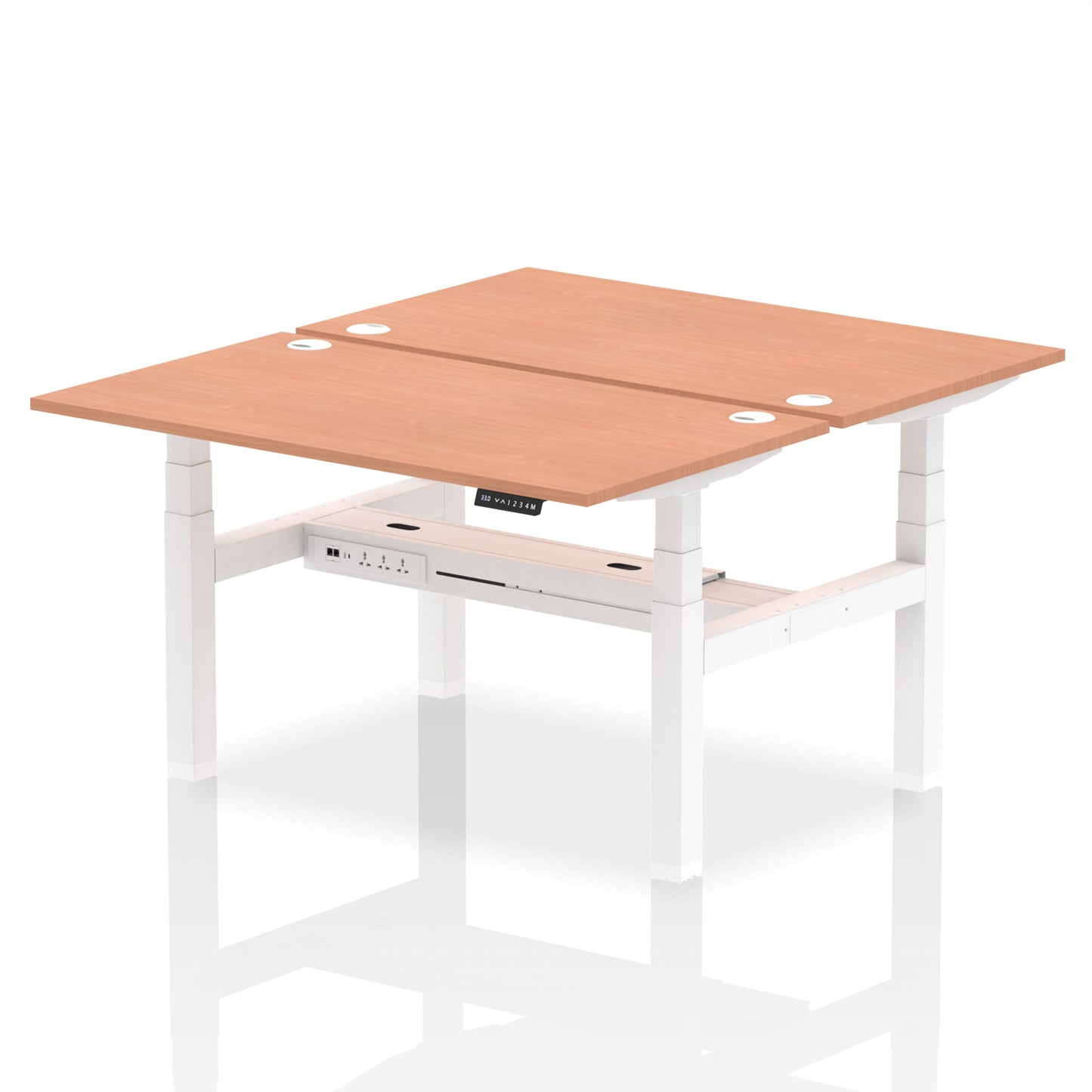 Air Back-to-Back Height Adjustable Bench Desk - 2 Person