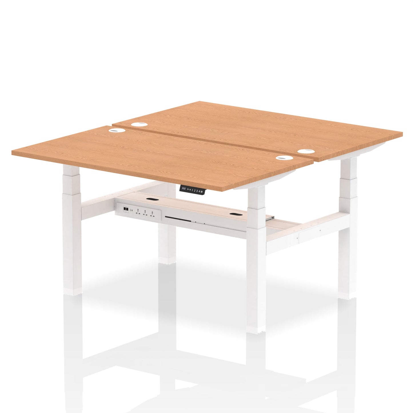 Air Back-to-Back Height Adjustable Bench Desk - 2 Person