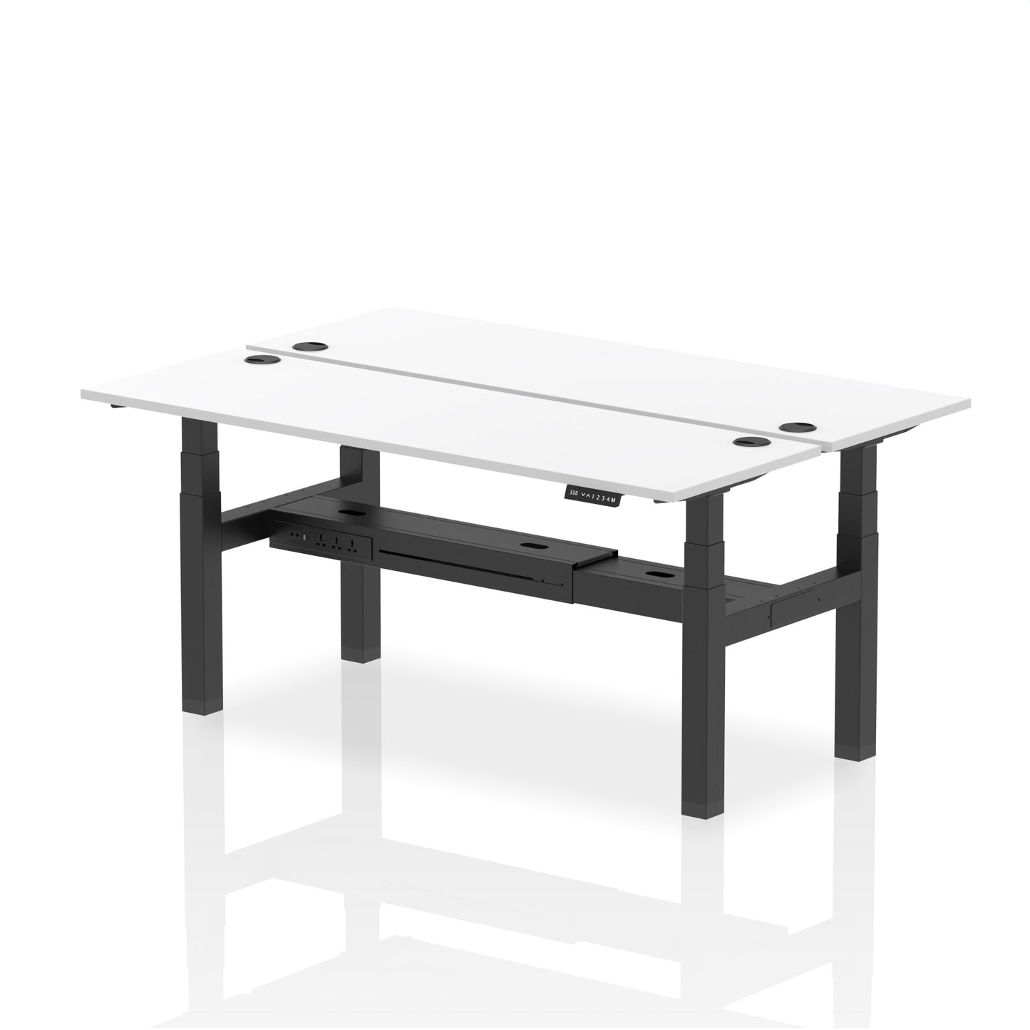 Air Back-to-Back Slimline Height Adjustable Bench Desk - 2 Person