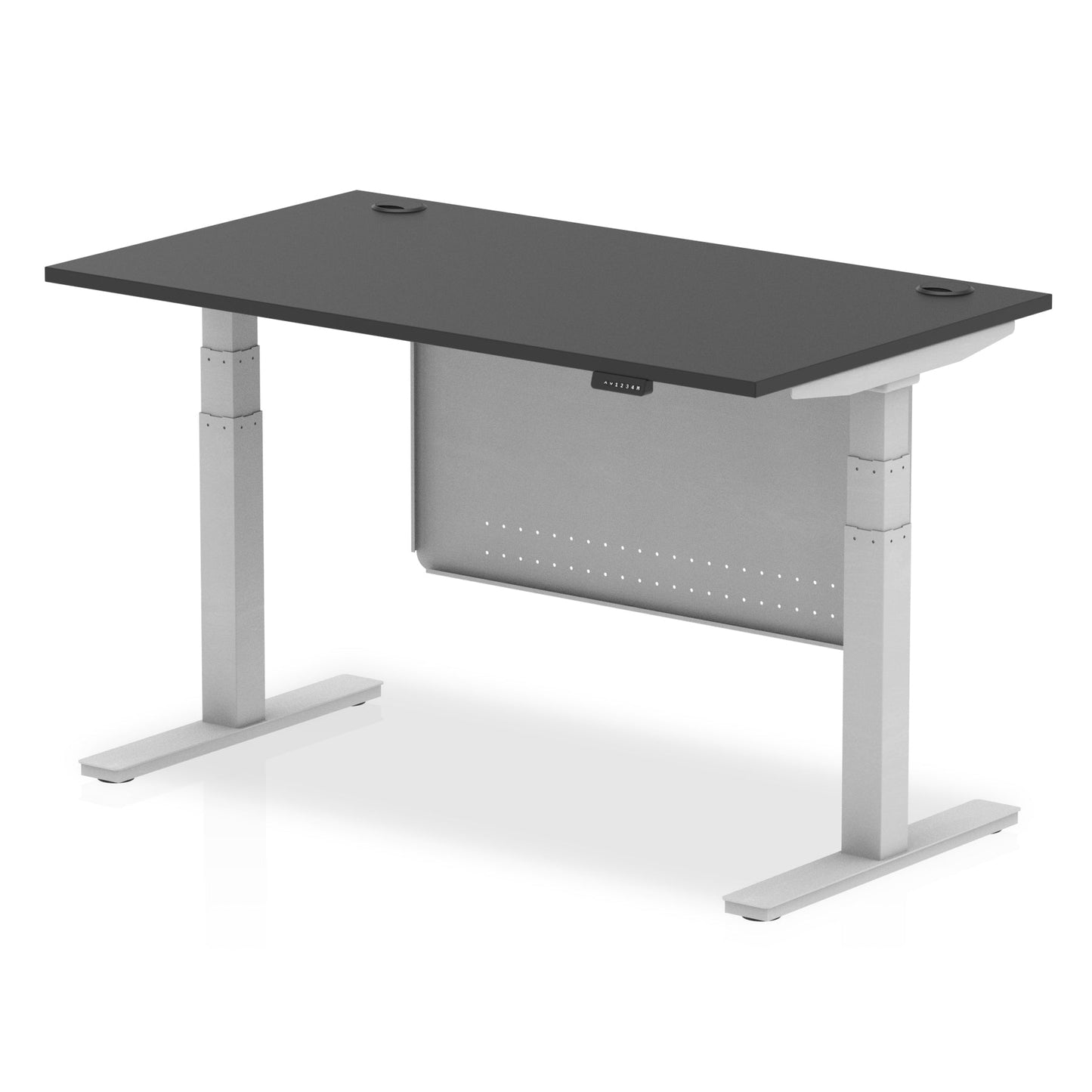 Air Height Adjustable Desk With Cable Ports With Steel Modesty Panel