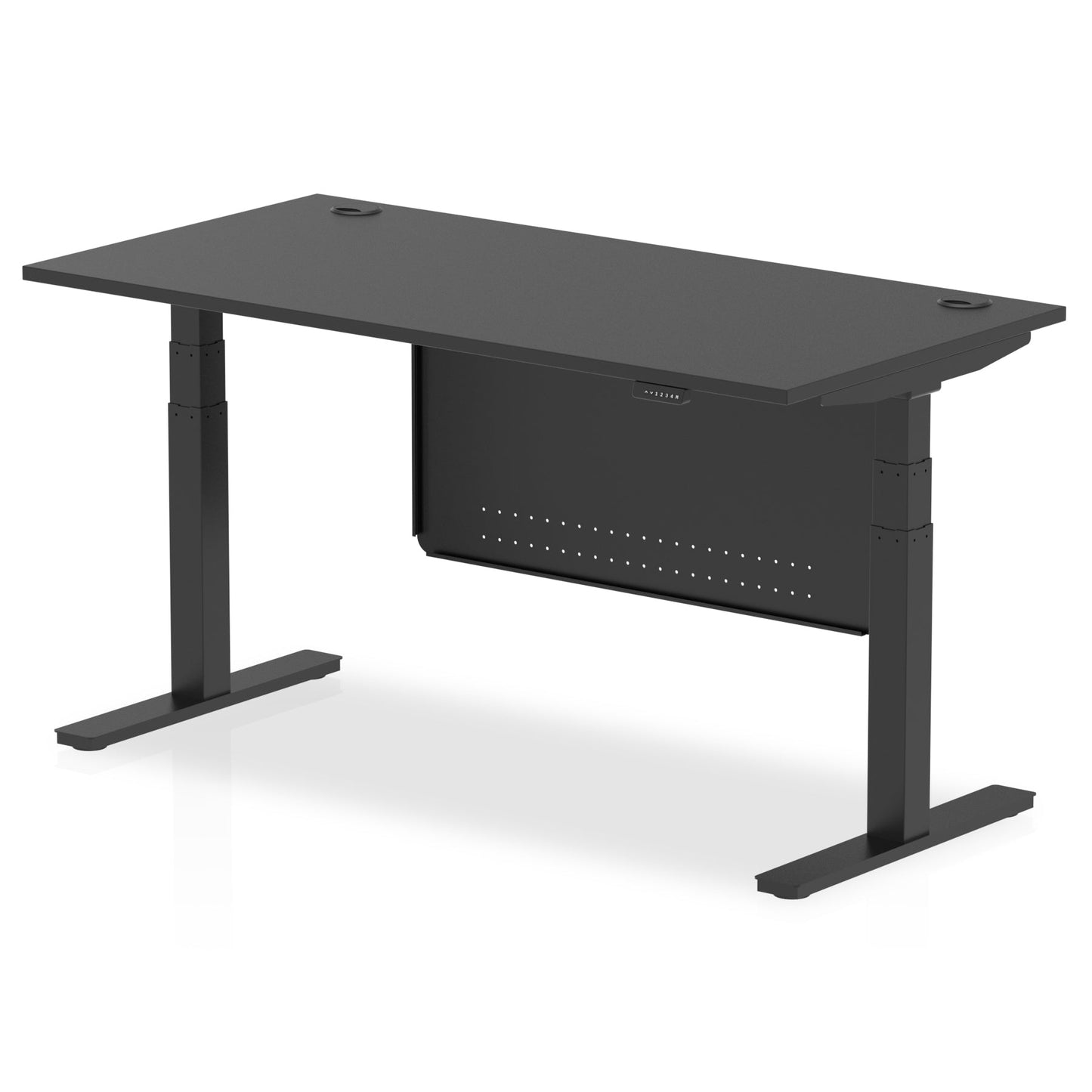 Air Height Adjustable Desk With Cable Ports With Steel Modesty Panel