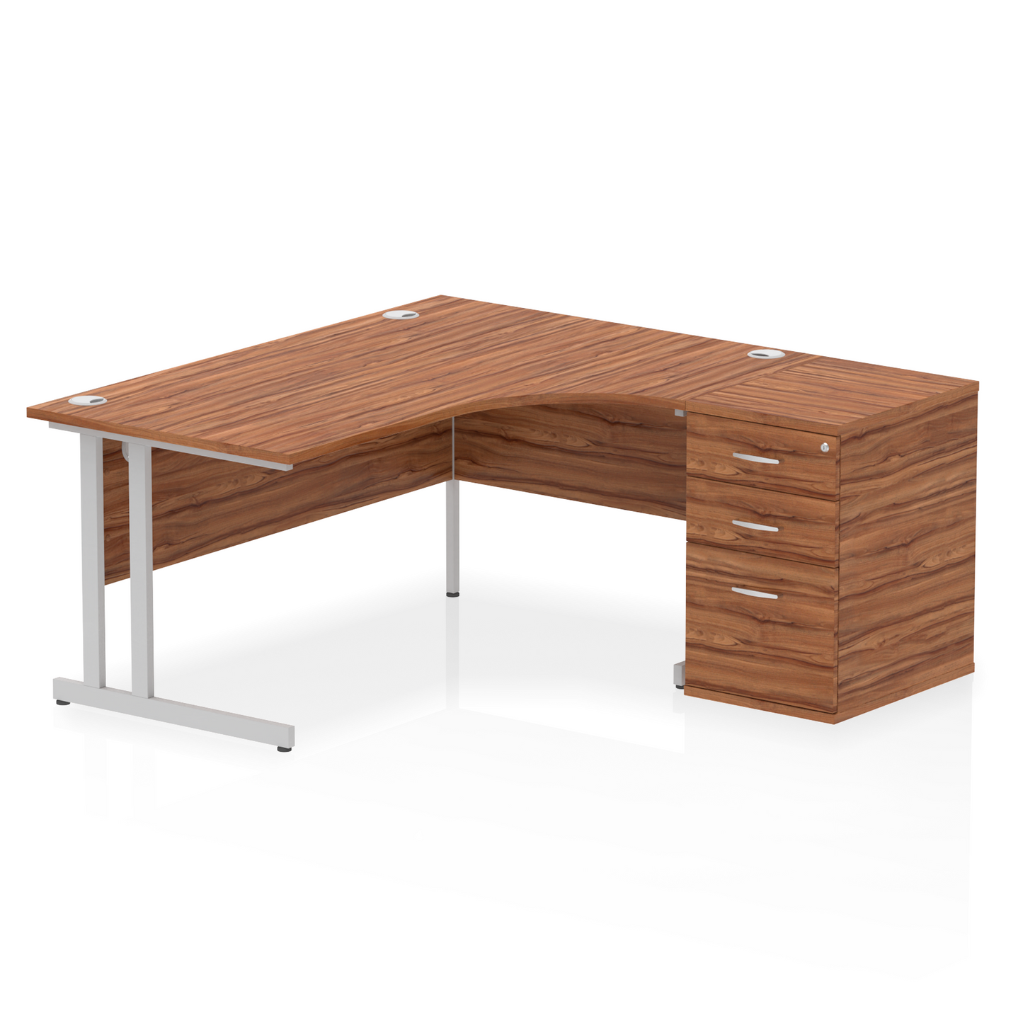 Impulse 1600mm Cantilever Right Crescent Desk Workstation