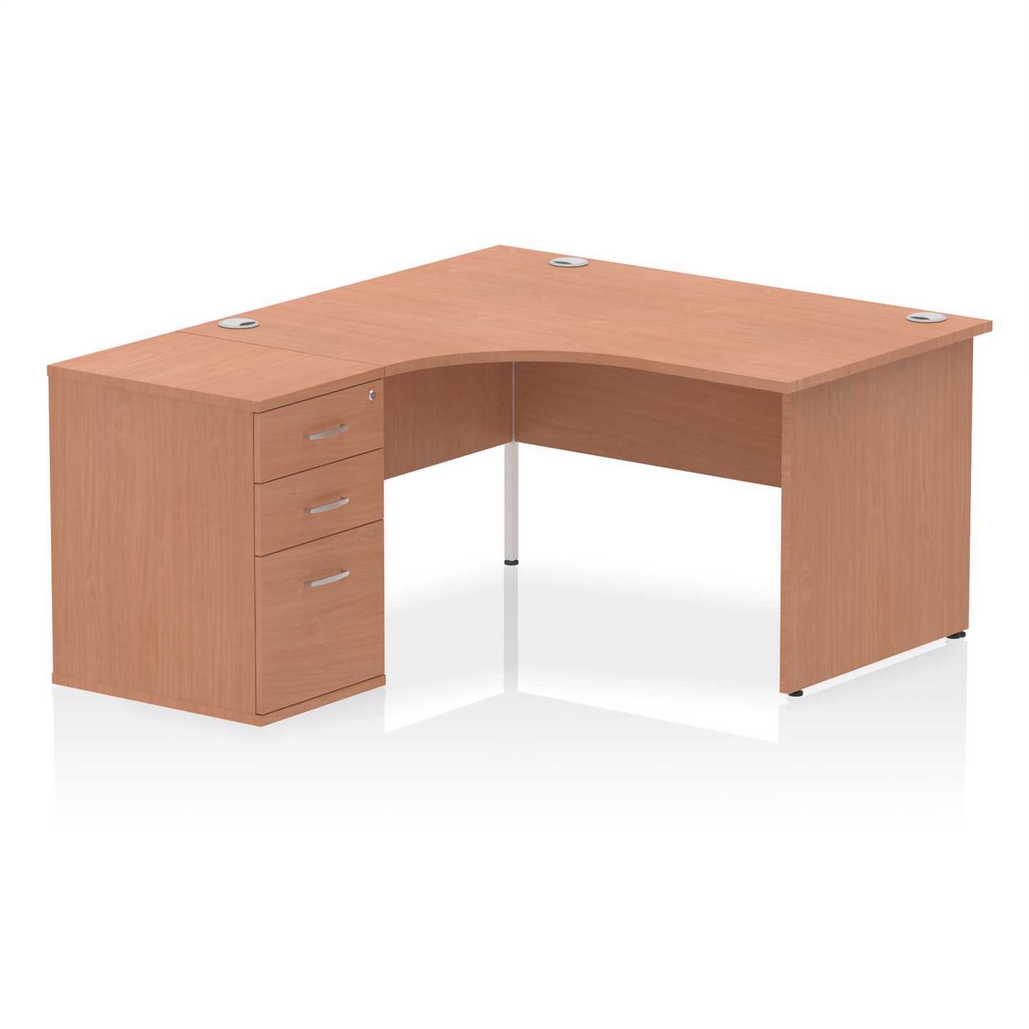 Impulse Panel End Crescent Desk Workstation