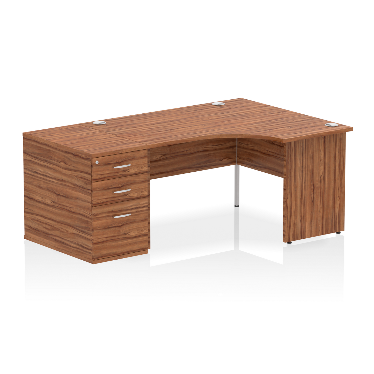 Impulse Panel End Crescent Desk Workstation