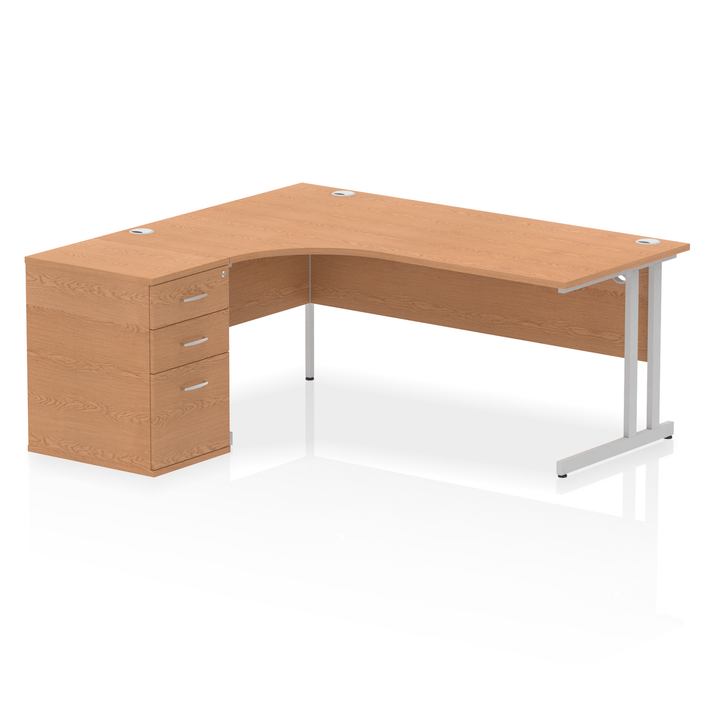 Impulse 1800mm Cantilever Left Crescent Desk Workstation