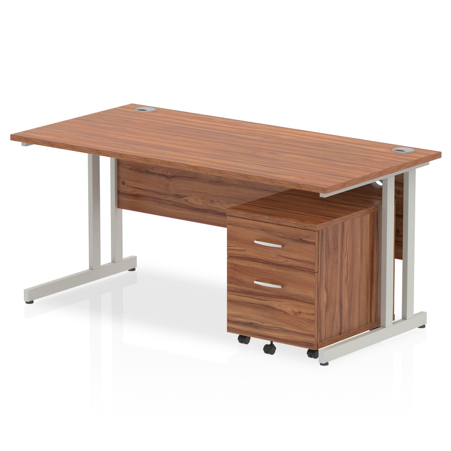 Impulse 1600mm Cantilever Straight Desk With Mobile Pedestal