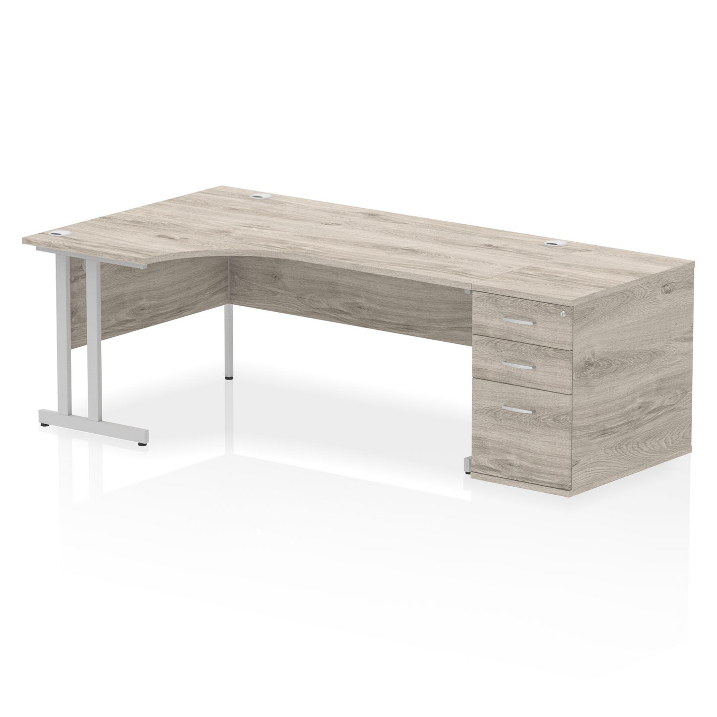 Impulse 1800mm Cantilever Left Crescent Desk Workstation