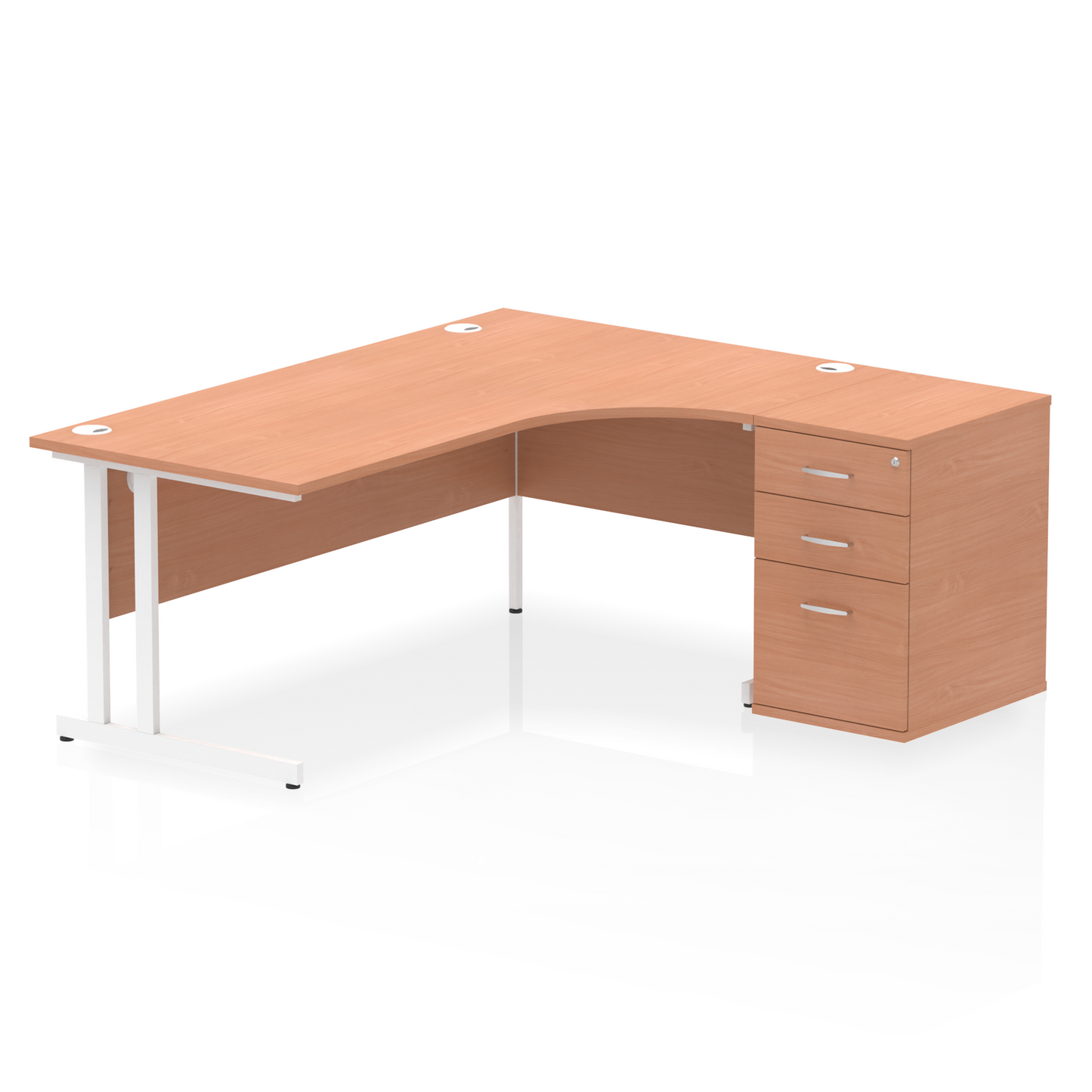 Impulse 1800mm Cantilever Right Crescent Desk Workstation