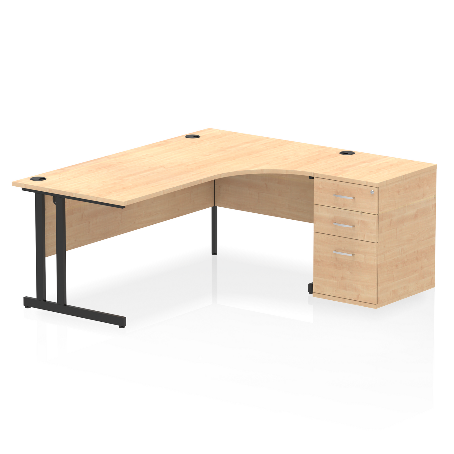 Impulse 1800mm Cantilever Right Crescent Desk Workstation