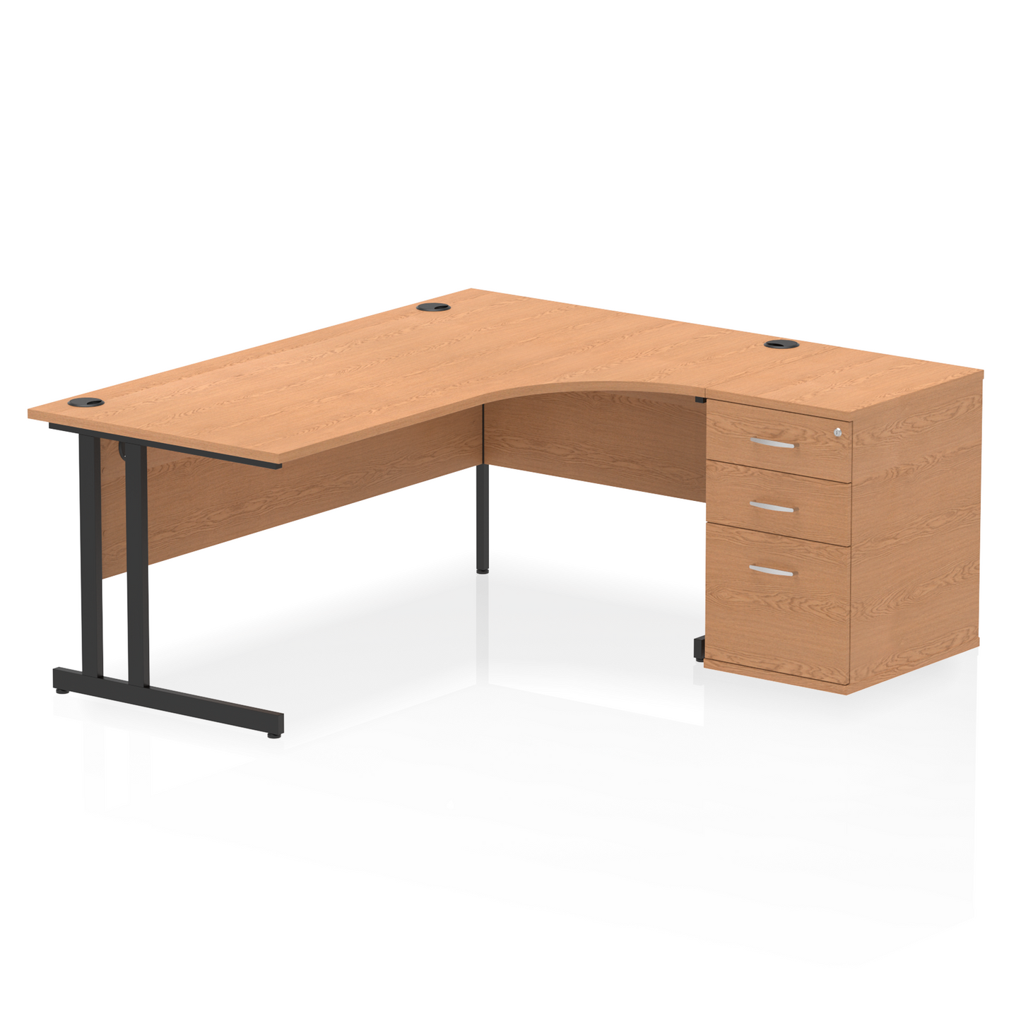 Impulse 1800mm Cantilever Right Crescent Desk Workstation