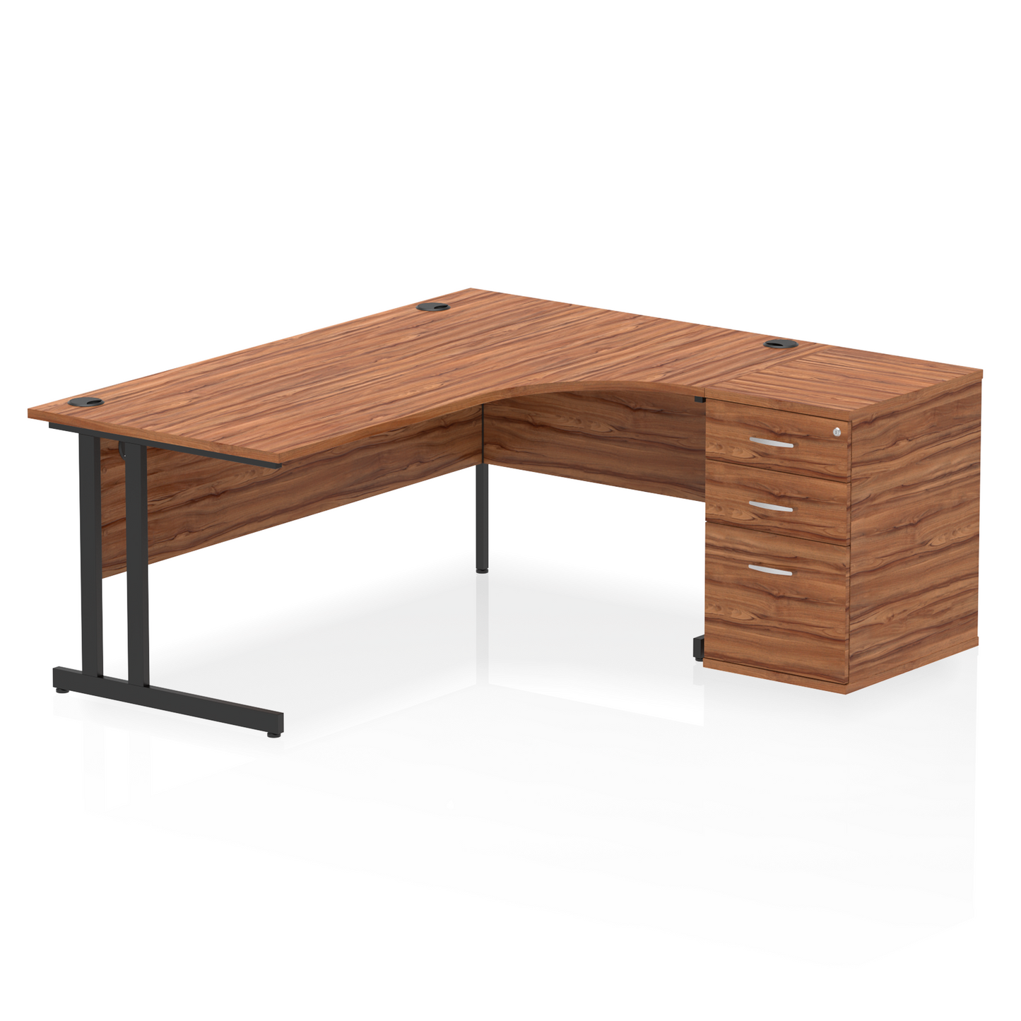 Impulse 1800mm Cantilever Right Crescent Desk Workstation