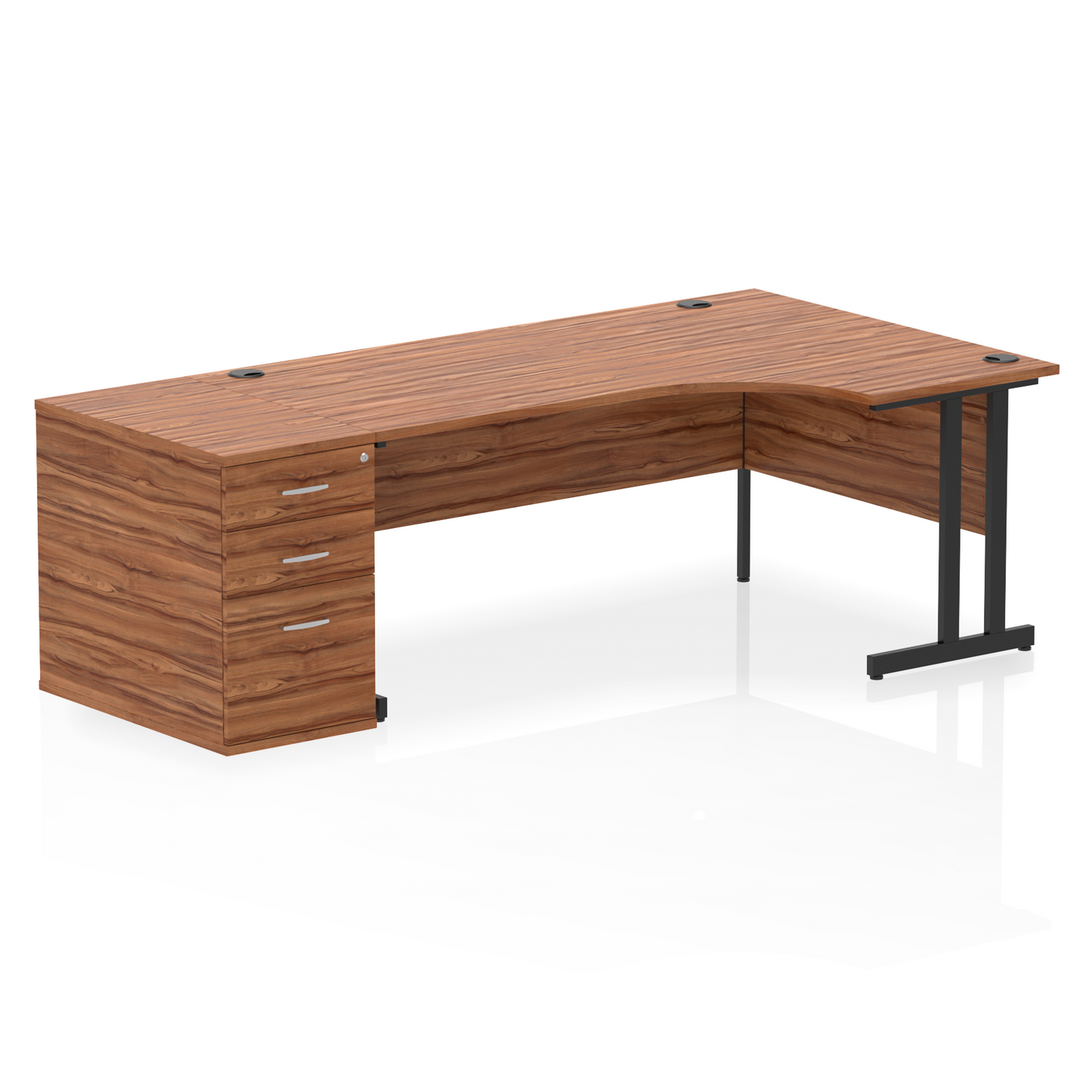 Impulse 1800mm Cantilever Right Crescent Desk Workstation