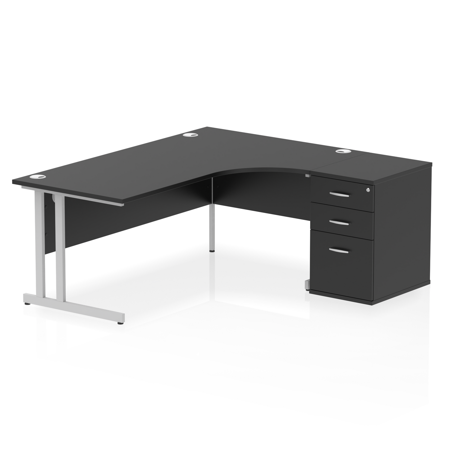 Impulse 1800mm Cantilever Right Crescent Desk Workstation