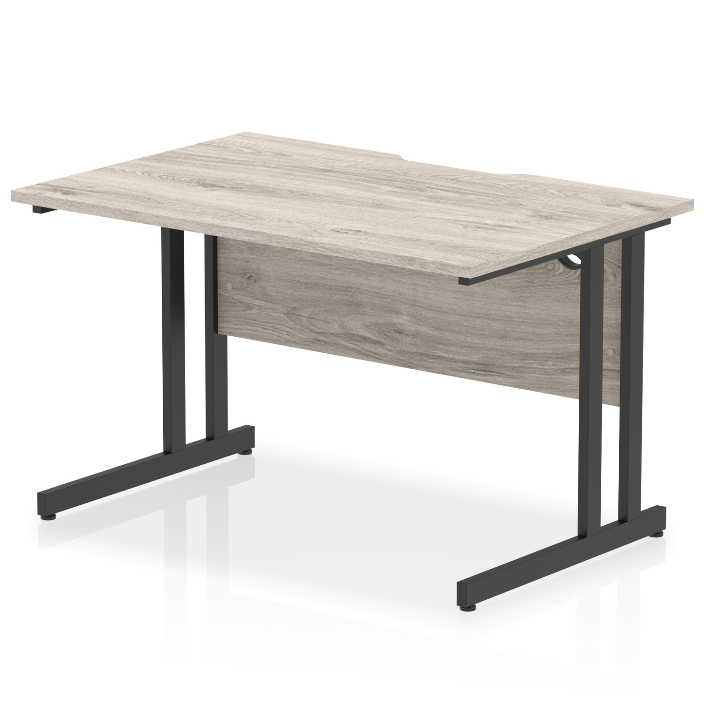 Impulse Scalloped Edge 1200mm Straight Desk Cantilever Leg