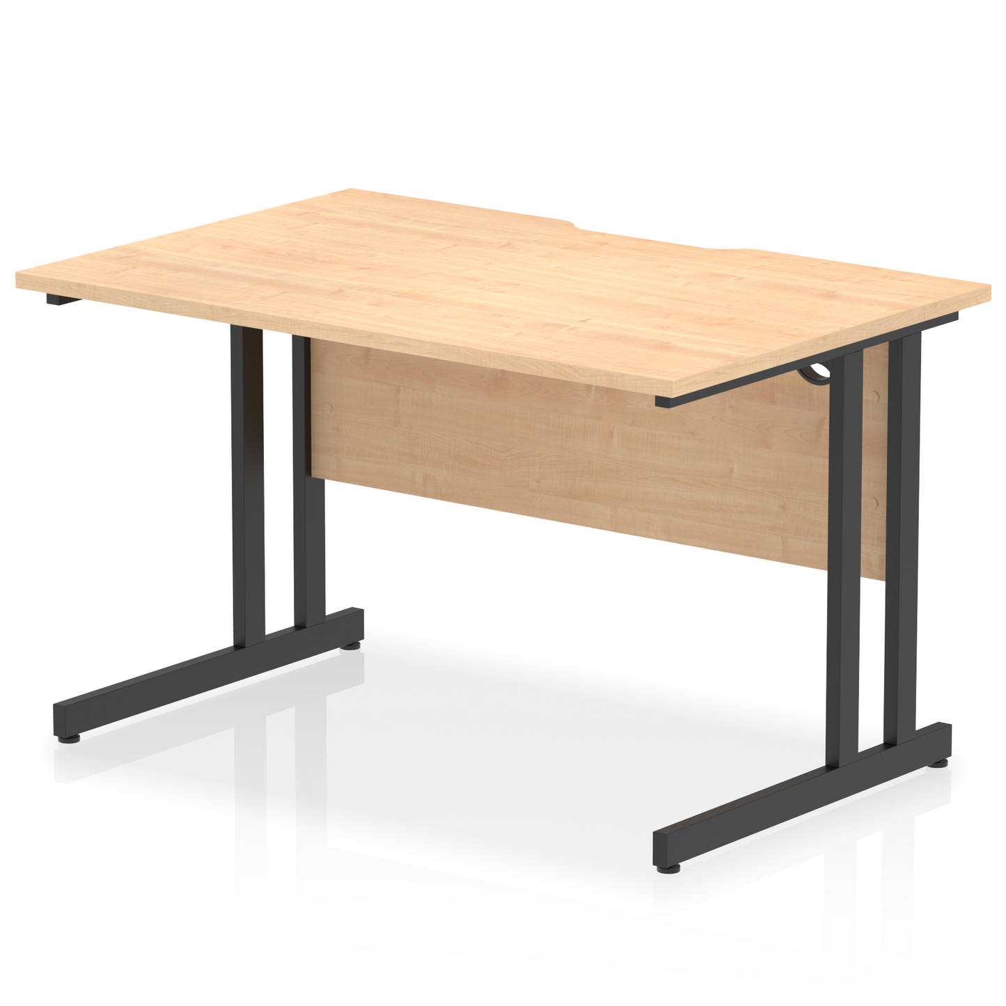 Impulse Scalloped Edge 1200mm Straight Desk Cantilever Leg