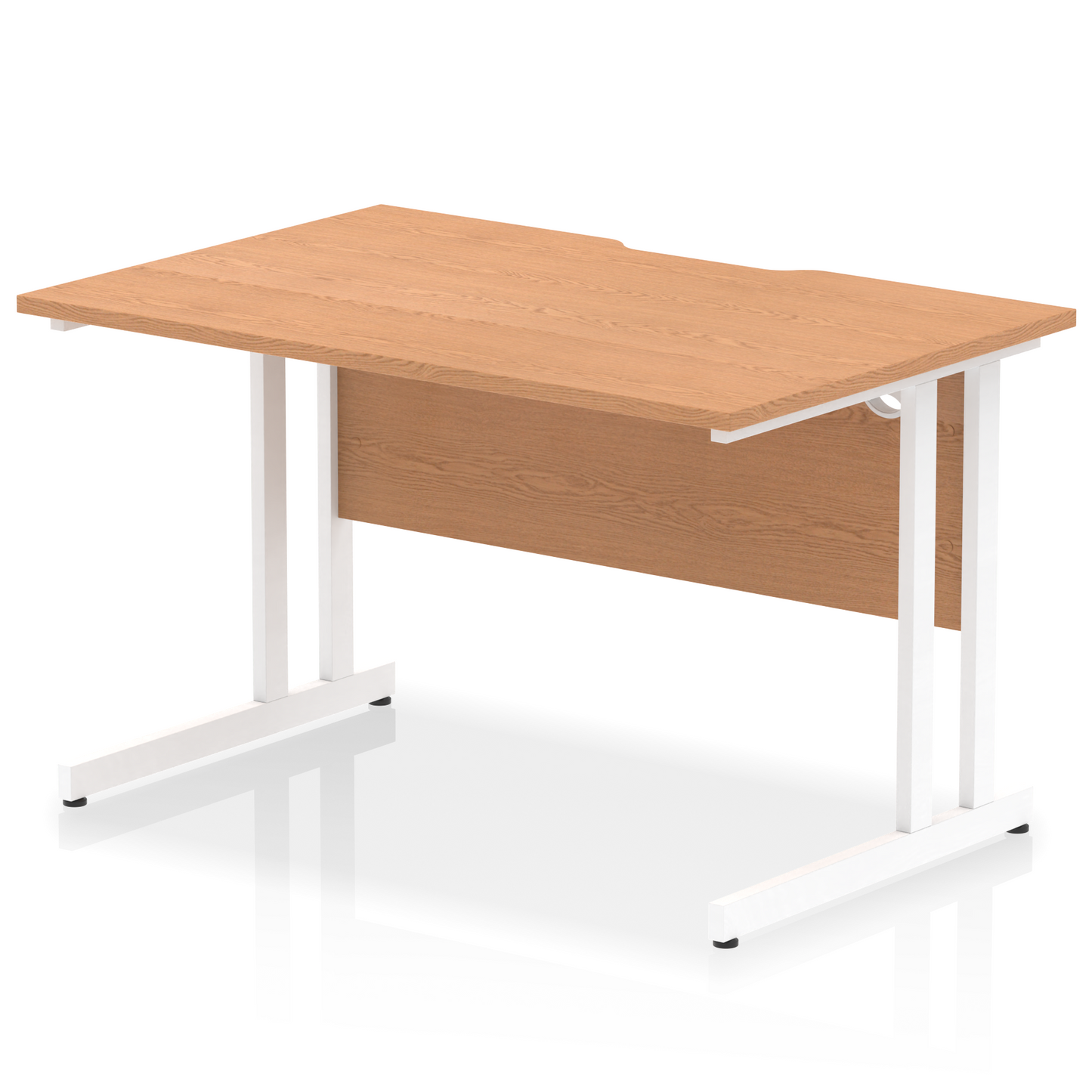 Impulse Scalloped Edge 1200mm Straight Desk Cantilever Leg