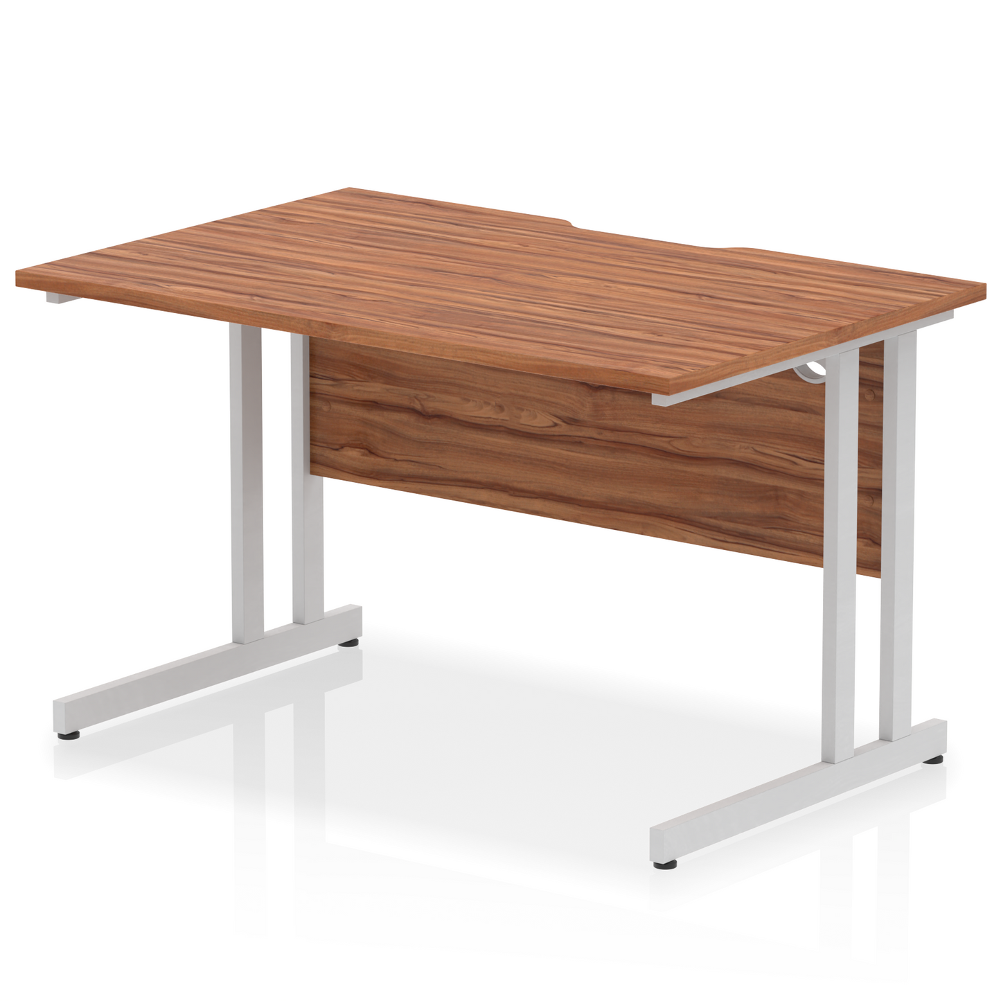 Impulse Scalloped Edge 1200mm Straight Desk Cantilever Leg