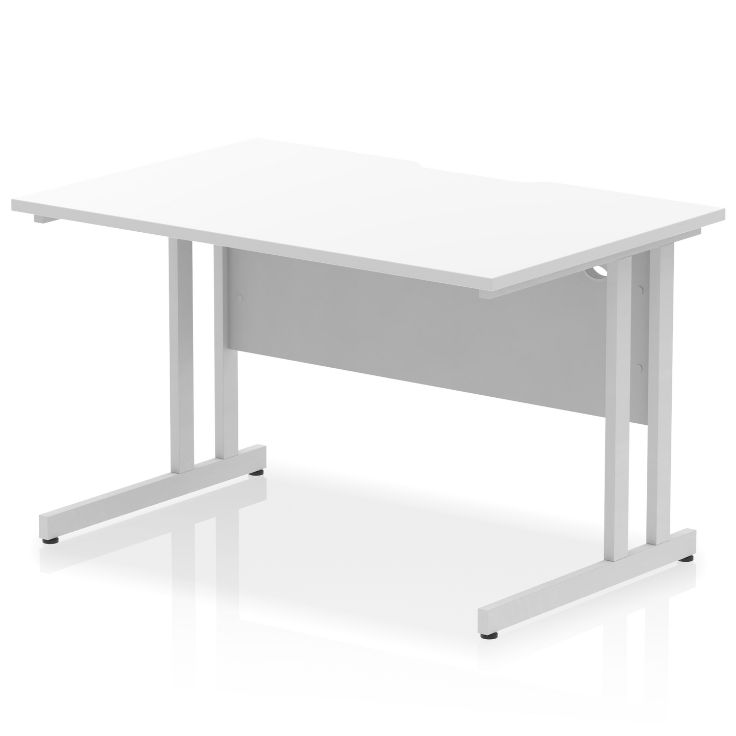 Impulse Scalloped Edge 1200mm Straight Desk Cantilever Leg