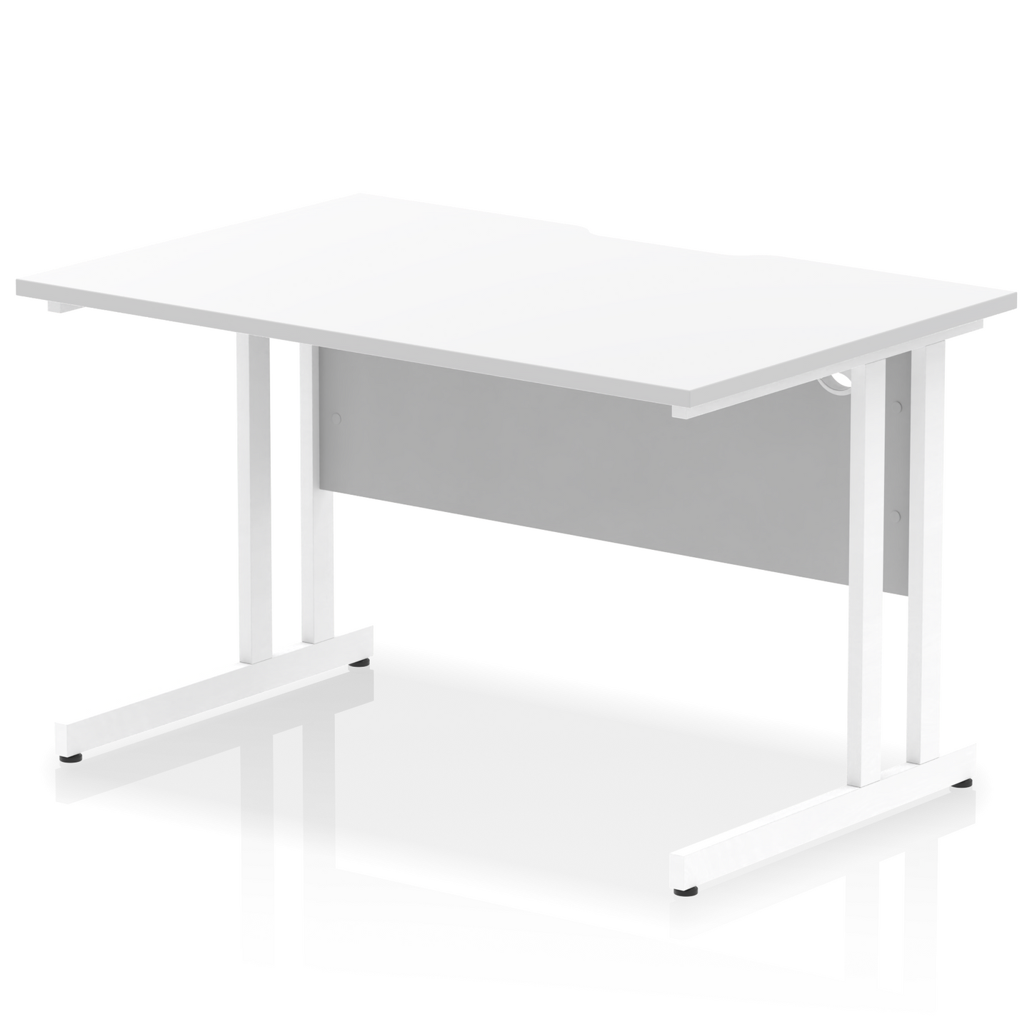 Impulse Scalloped Edge 1200mm Straight Desk Cantilever Leg