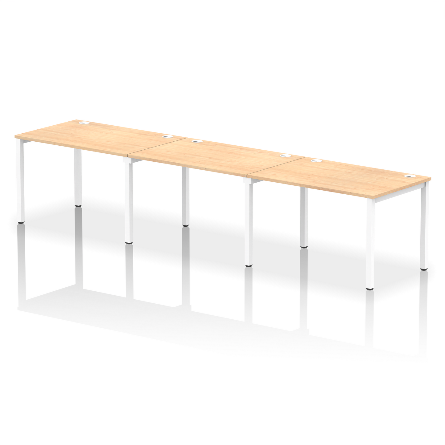 Impulse Single Row Bench Desk - 3 Person