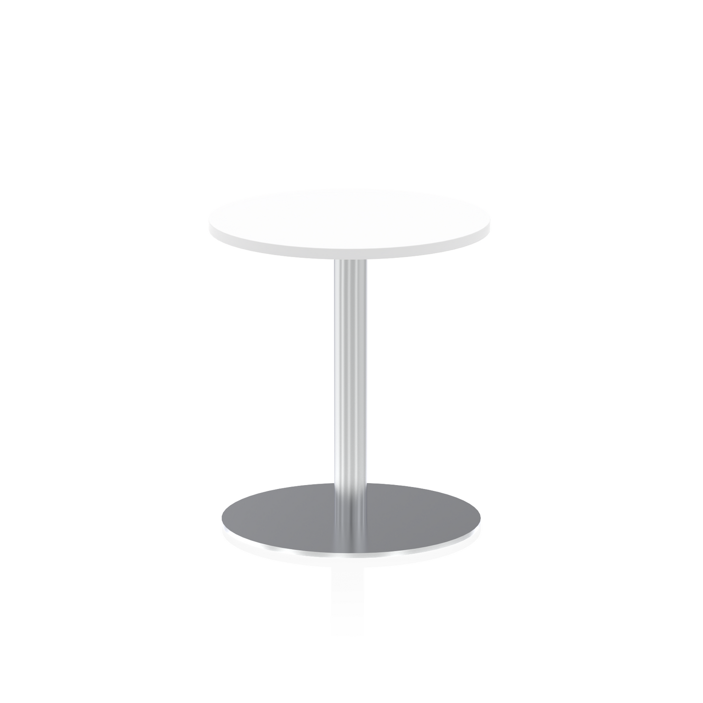 Italia Round Poseur Table Silver Leg