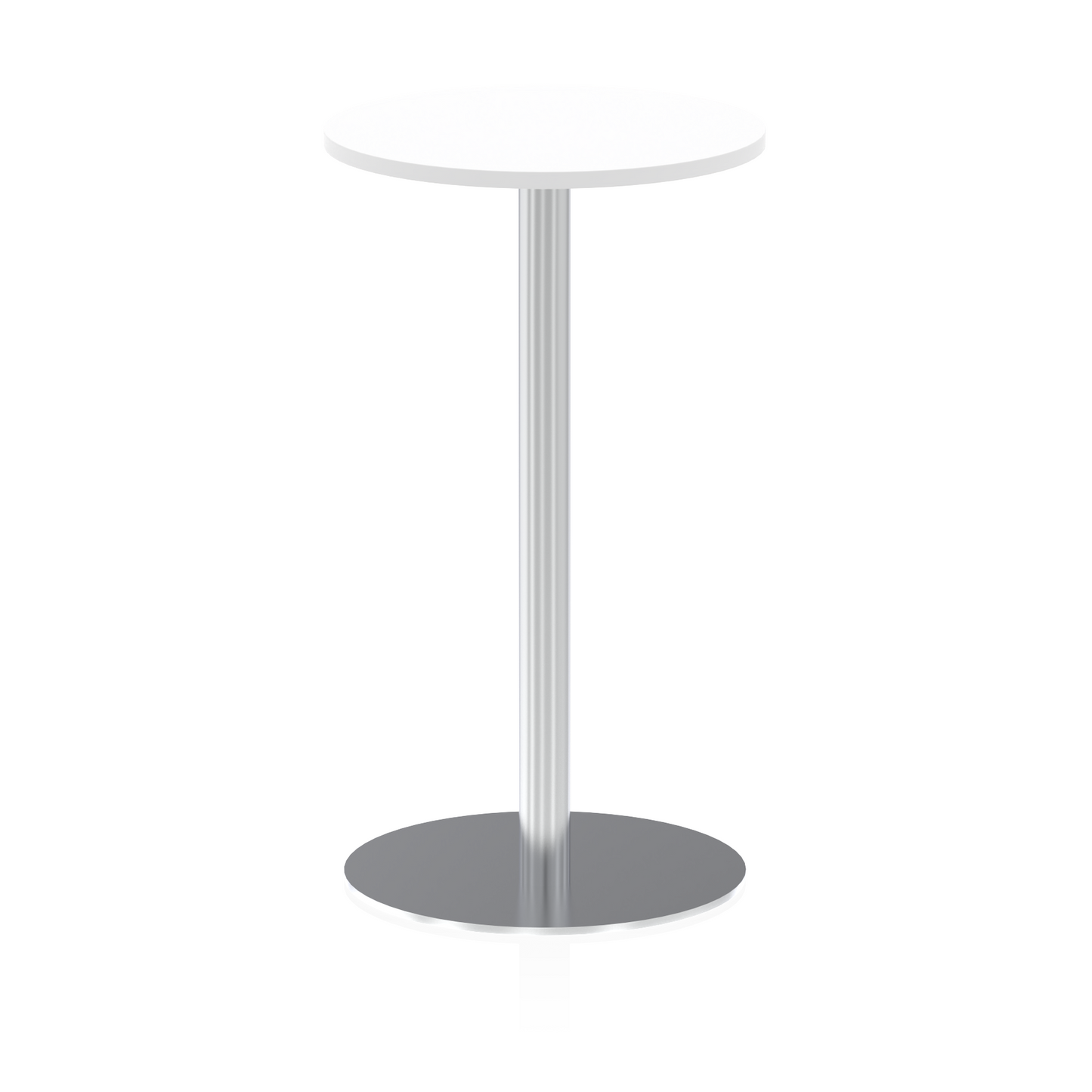 Italia Round Poseur Table Silver Leg