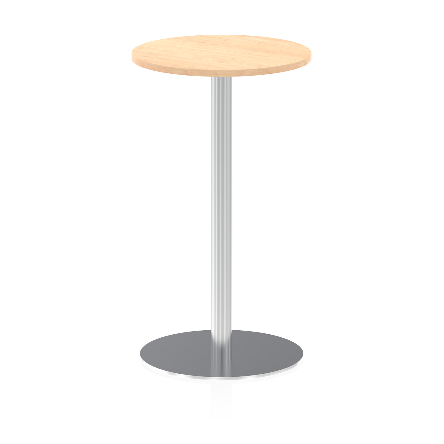 Italia Round Poseur Table Silver Leg