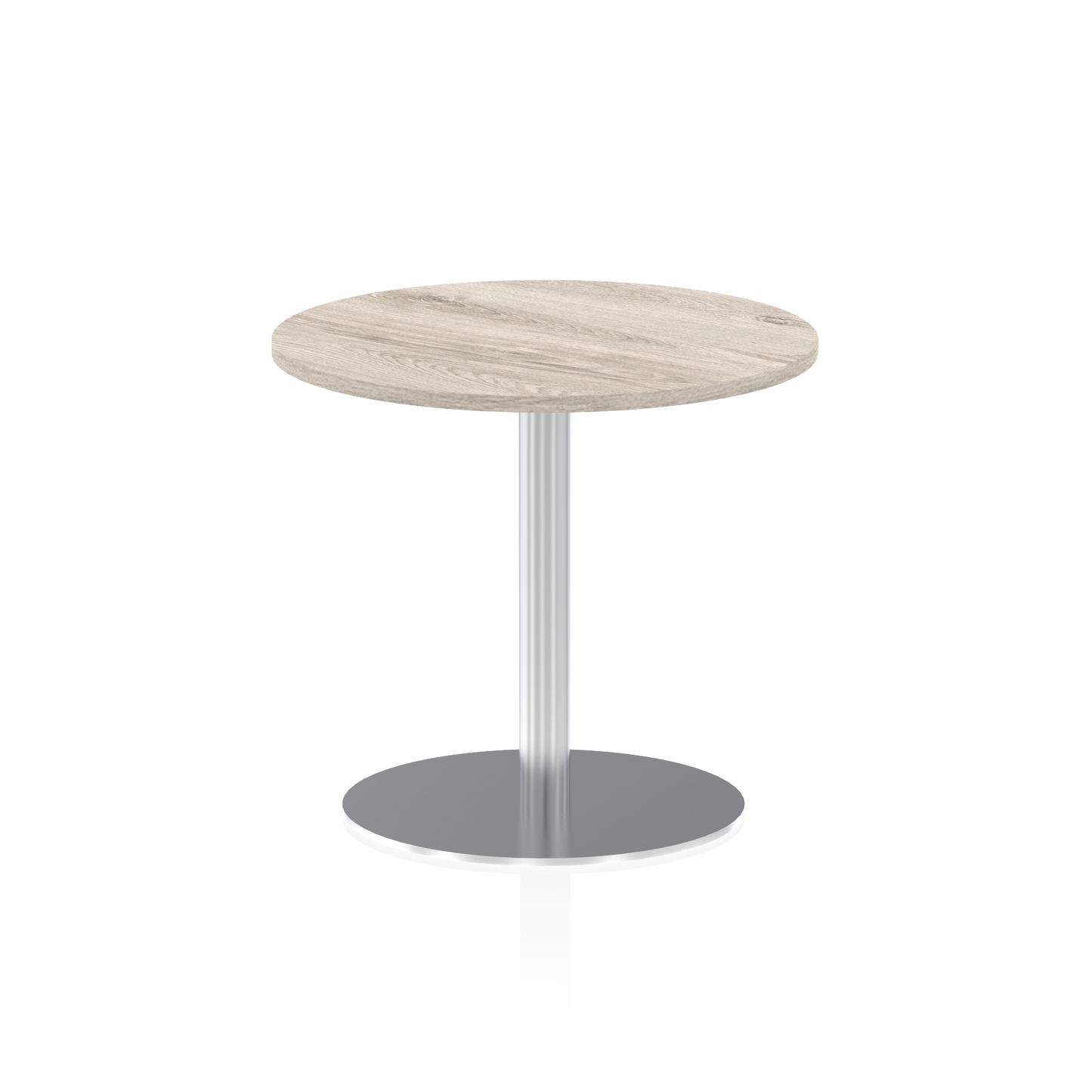 Italia Round Poseur Table Silver Leg