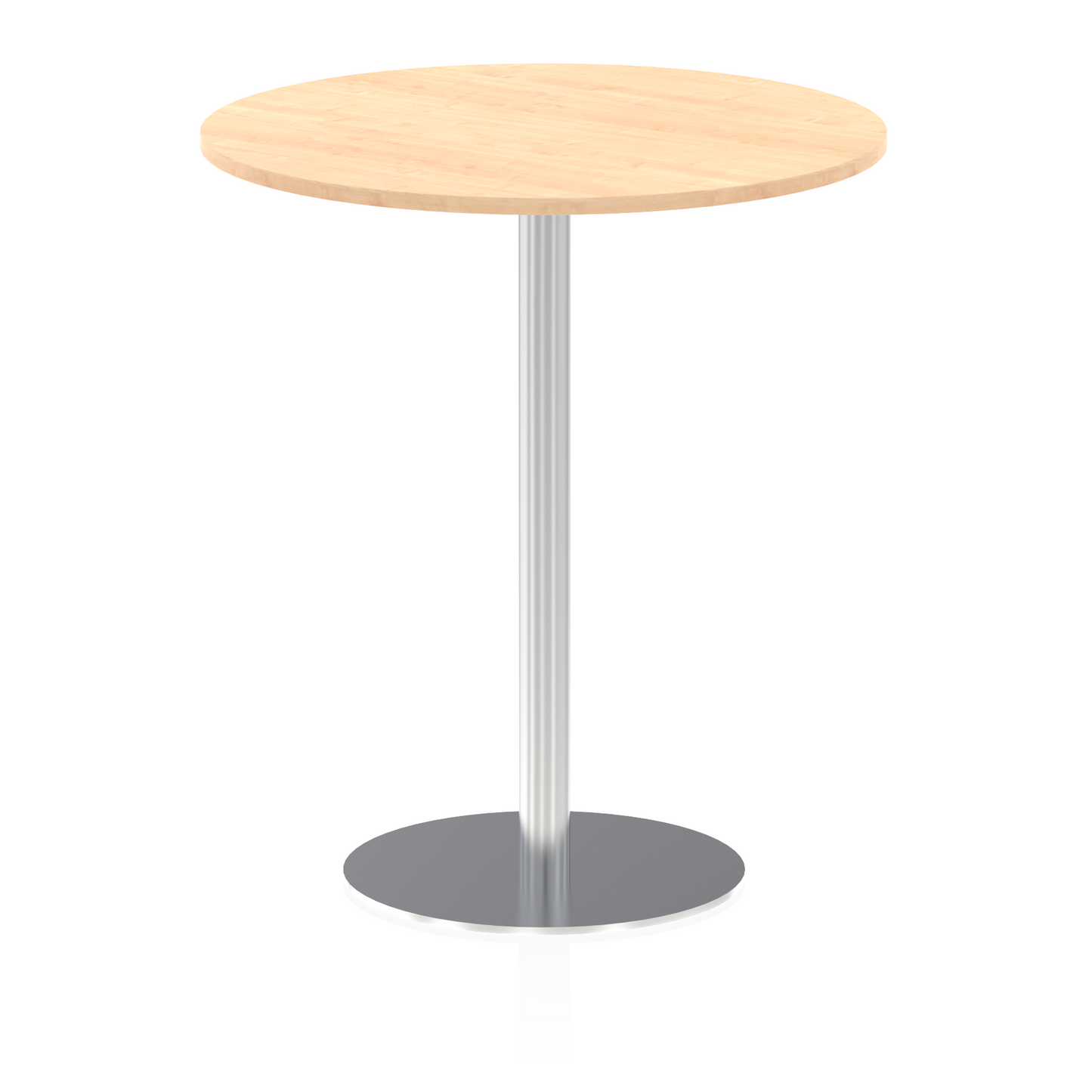 Italia Round Poseur Table Silver Leg