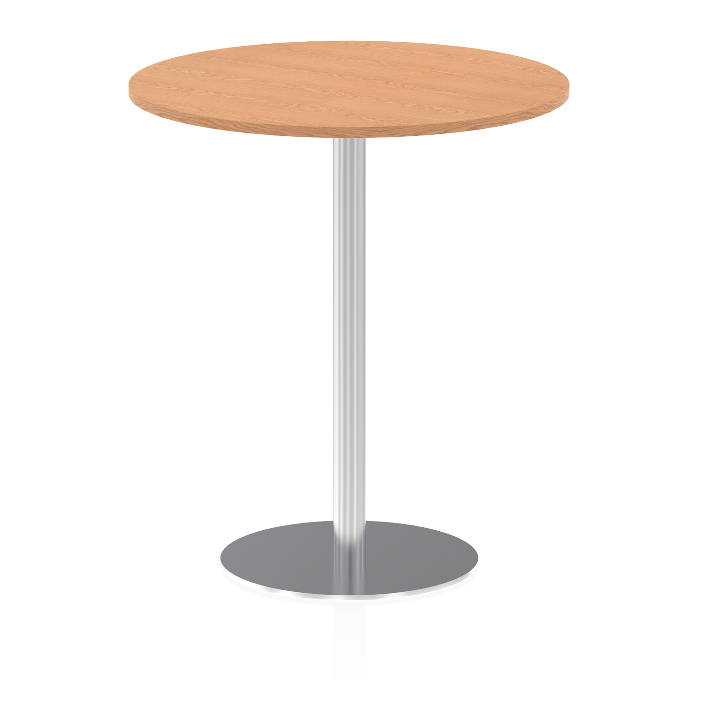 Italia Round Poseur Table Silver Leg