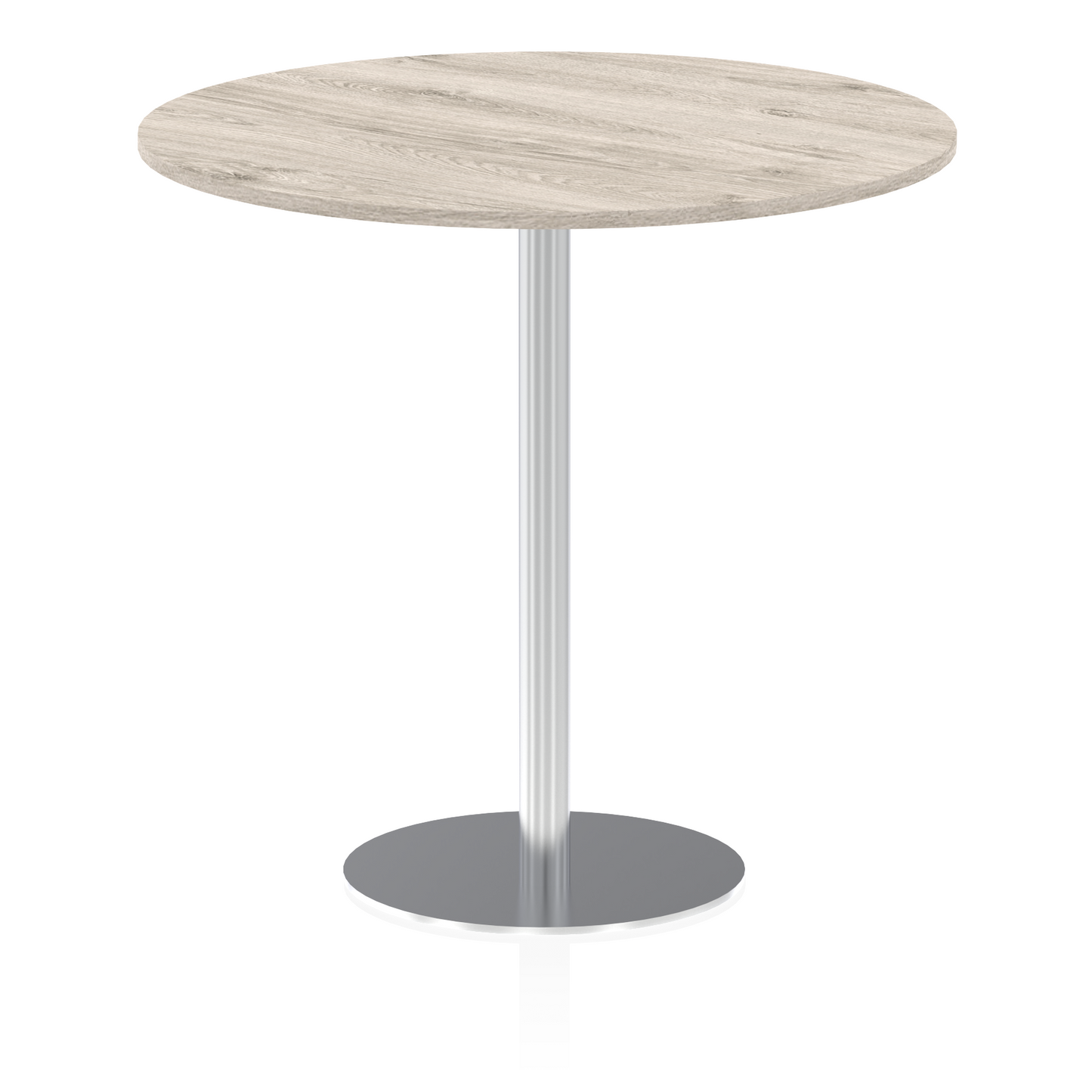 Italia Round Poseur Table Silver Leg