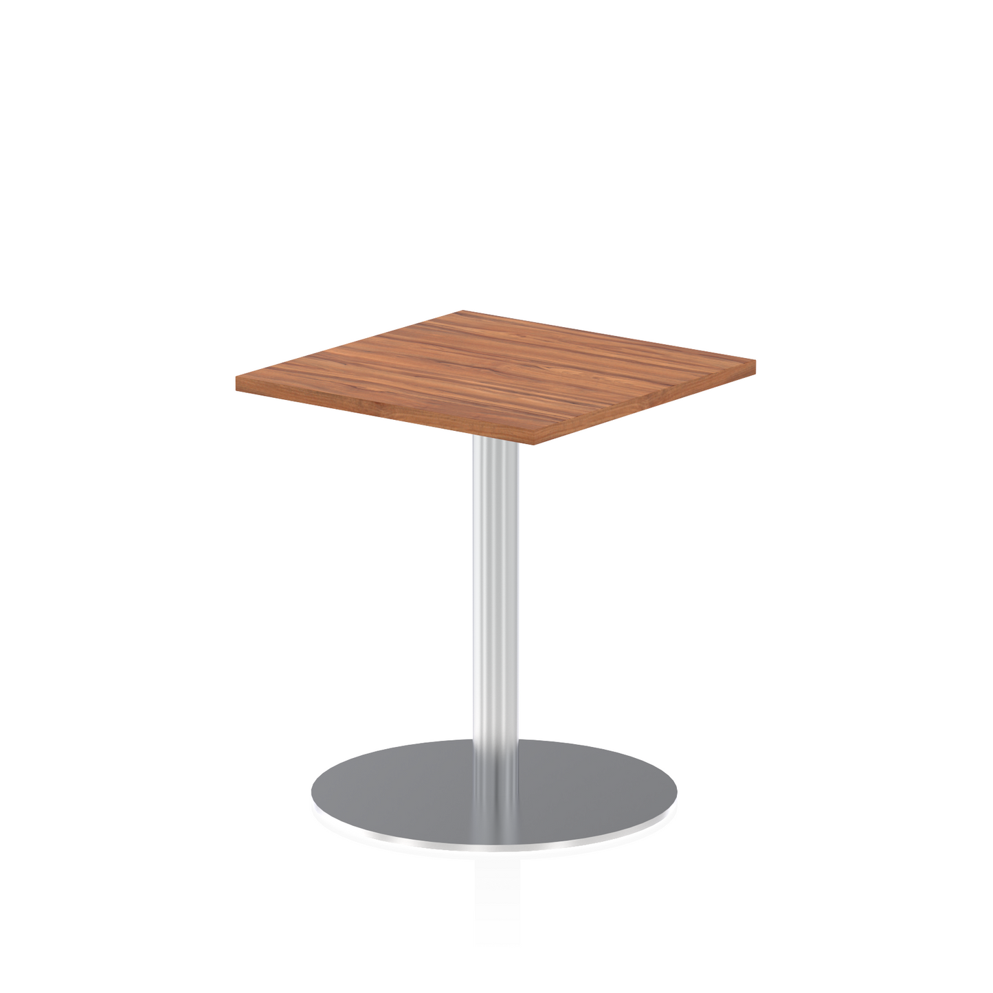 Italia Square Poseur Table Silver Leg