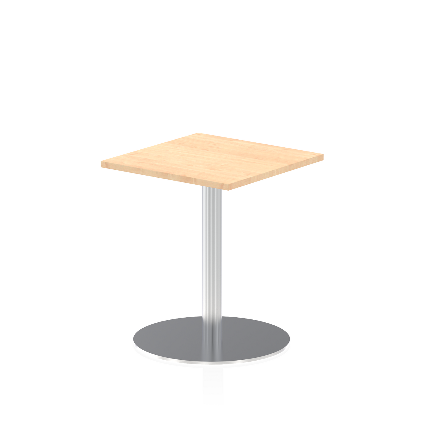 Italia Square Poseur Table Silver Leg