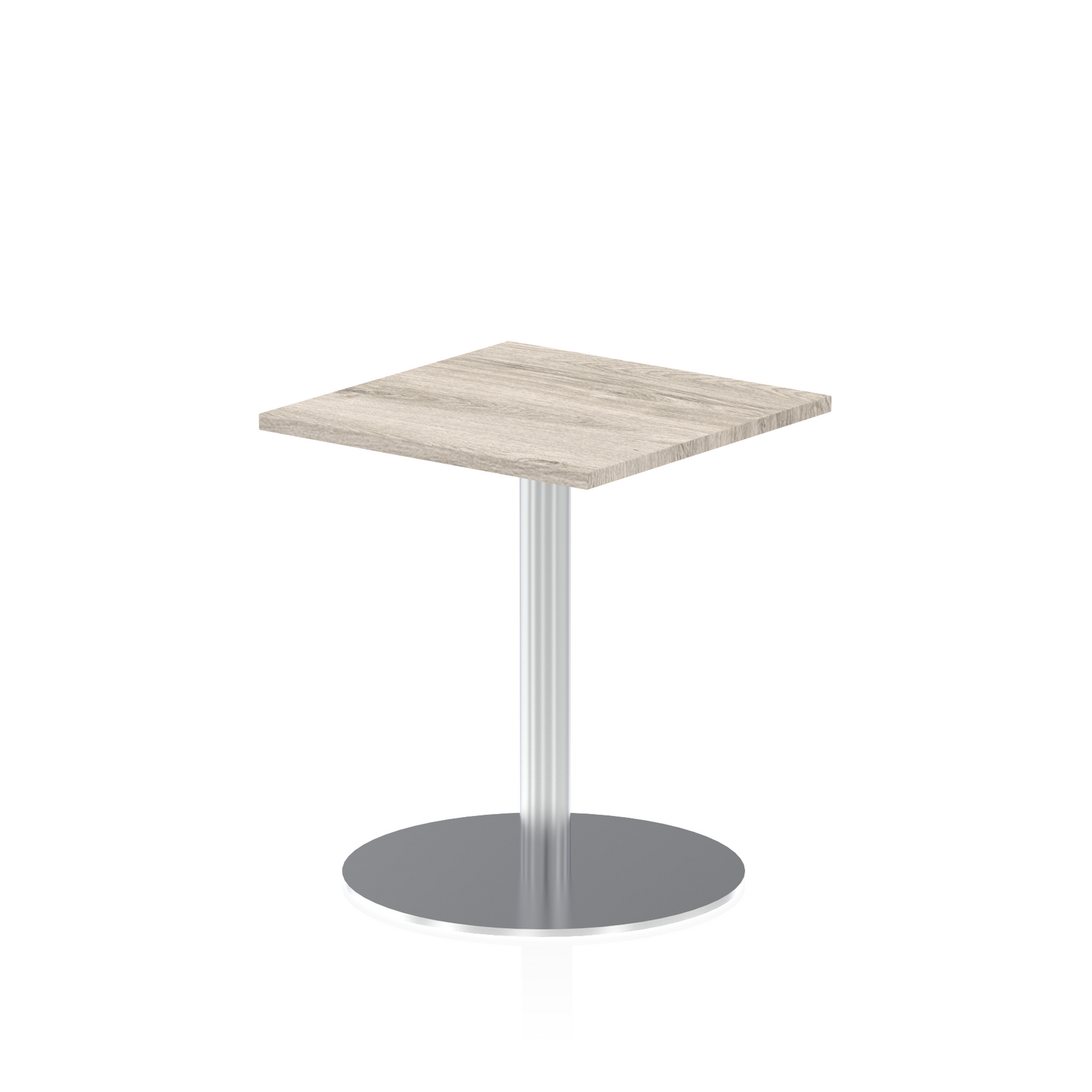 Italia Square Poseur Table Silver Leg